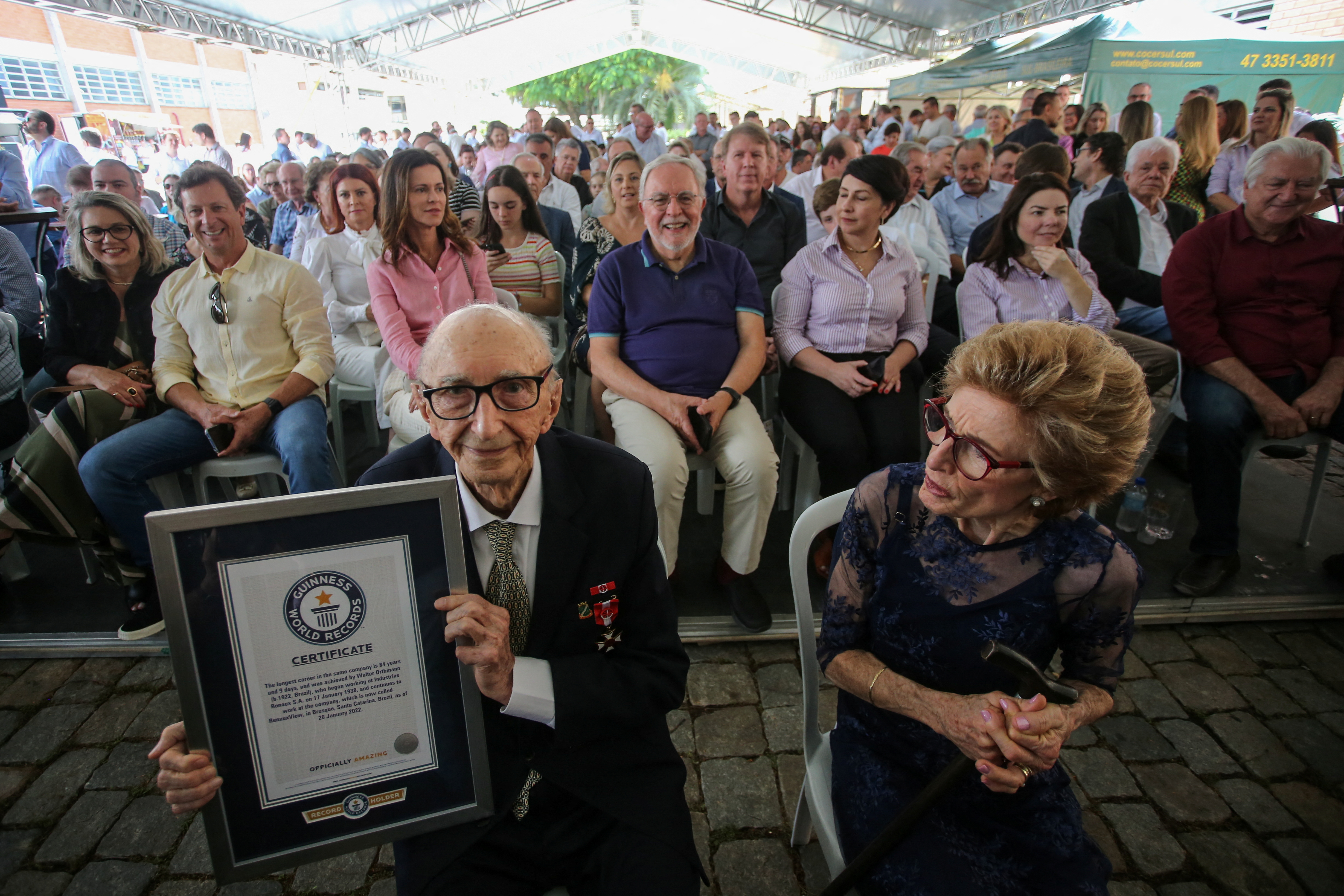 Guinness record: 84 years working for the same company