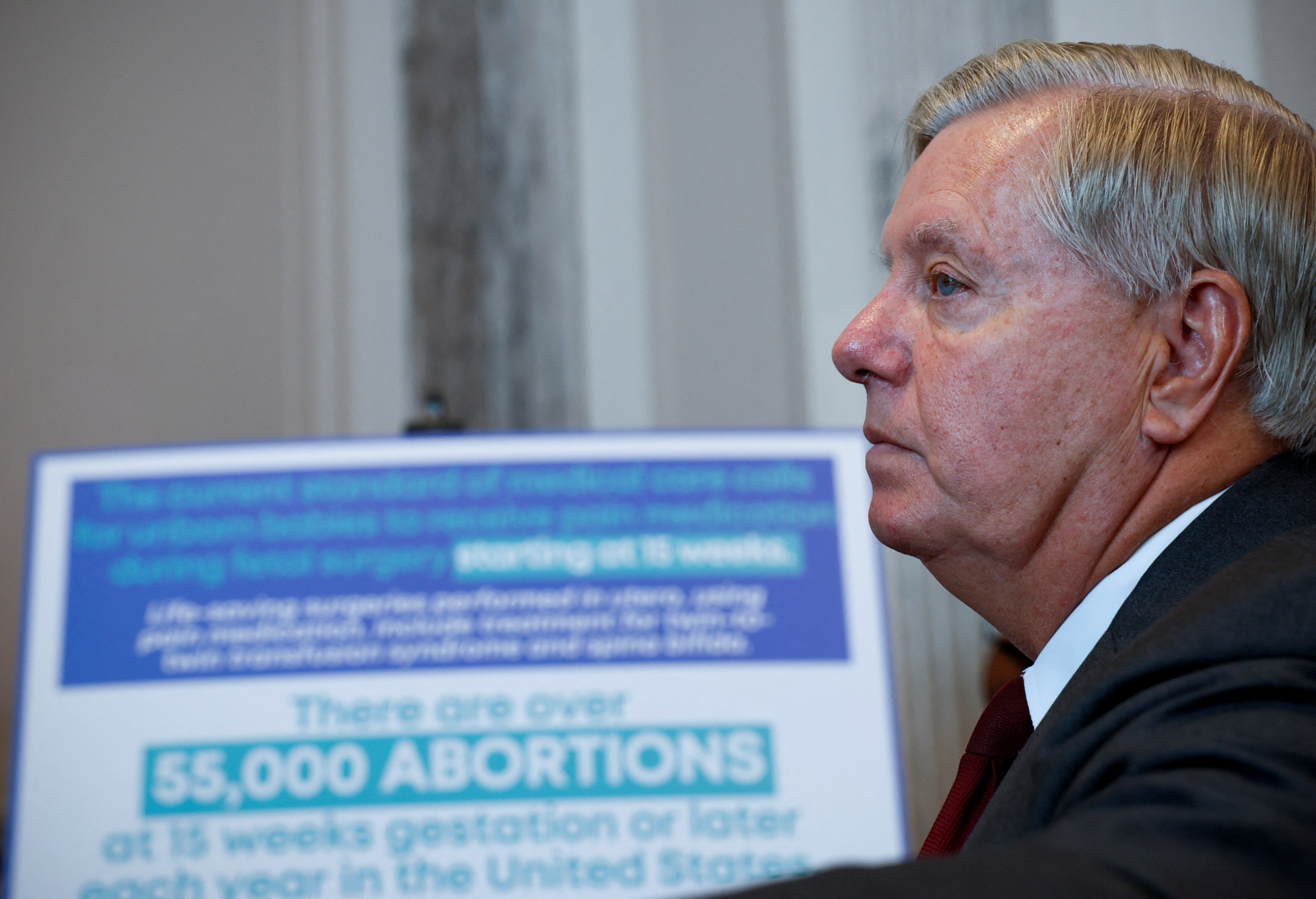 U.S. Senate Republican Lindsey Graham unveils abortion bill ahead of midterms in Washington