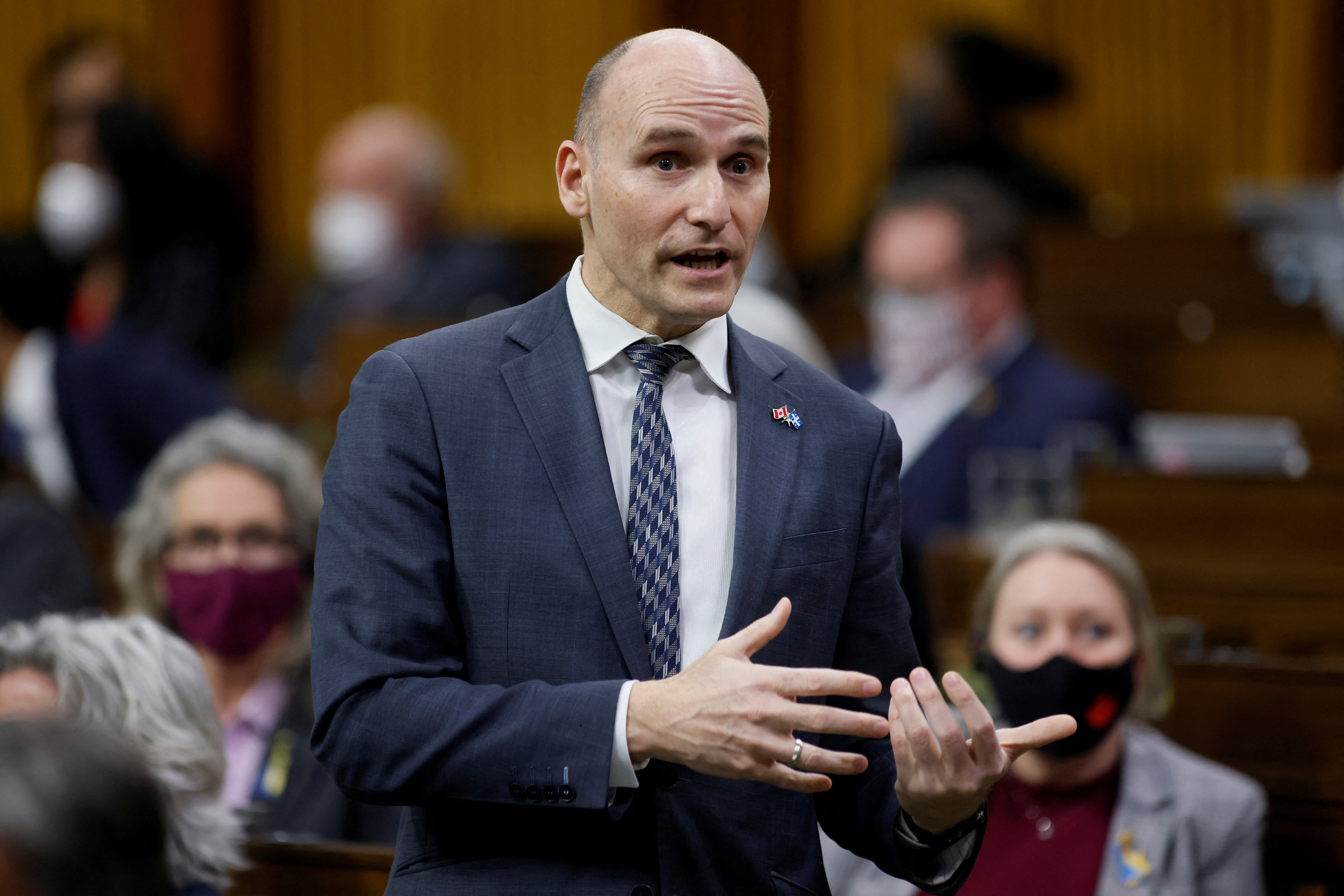Canada's Minister of Health Jean-Yves Duclos speaks during Question Period in the House of Commons on Parliament Hill in Ottawa