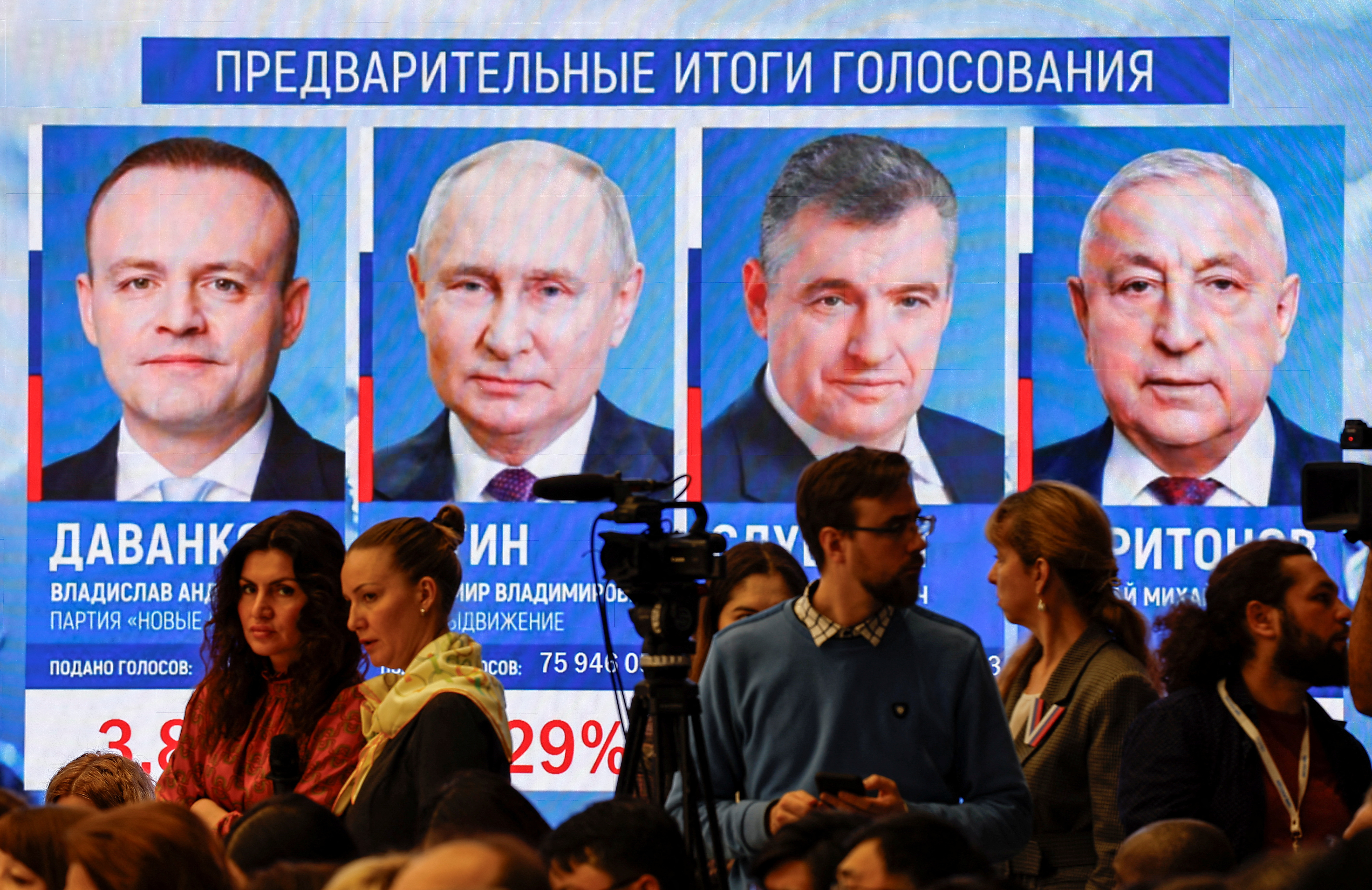 Russia’s central election commission announces latest results in presidential election