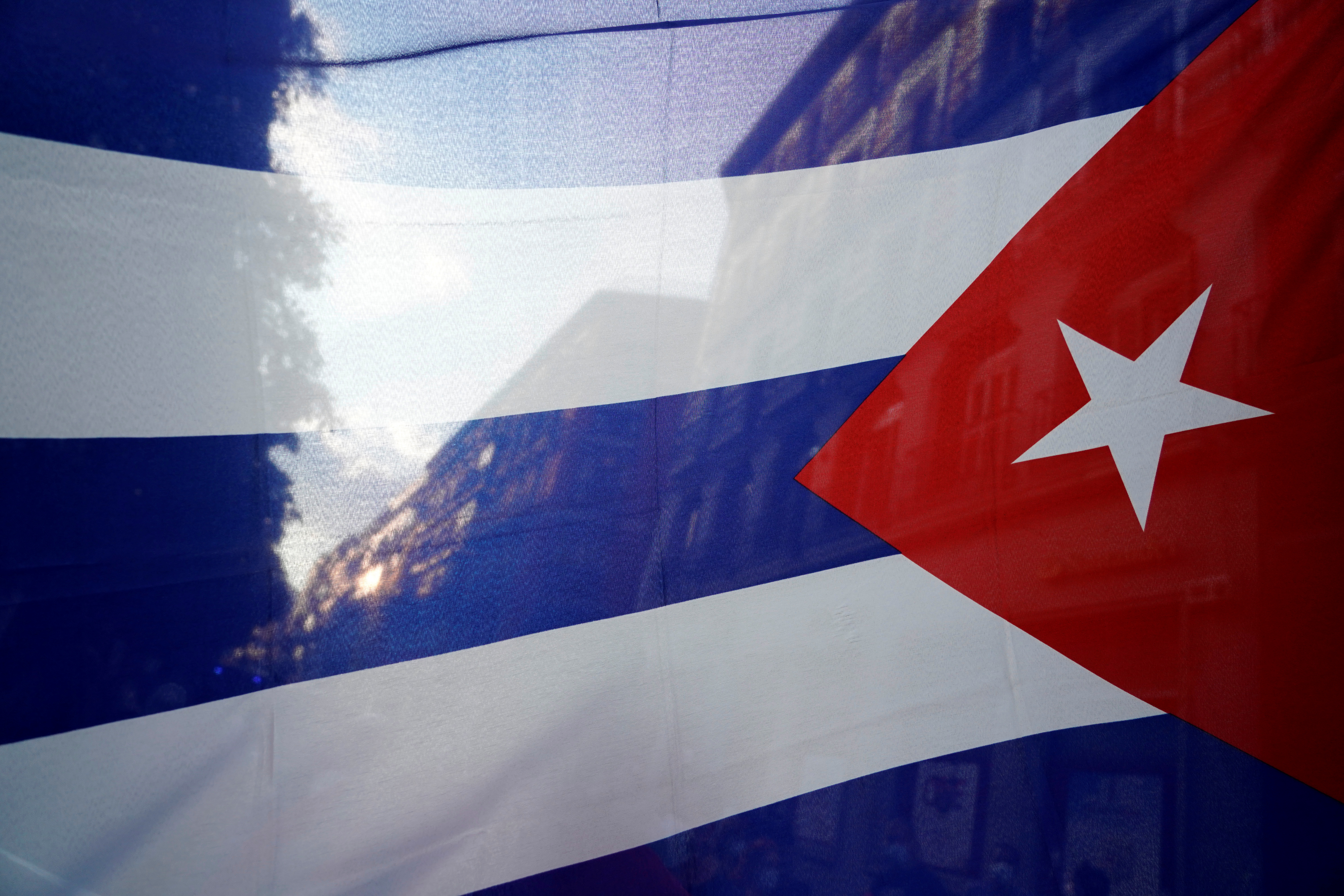 Protest against the  U.S. economic embargo in Cuba, in Madrid
