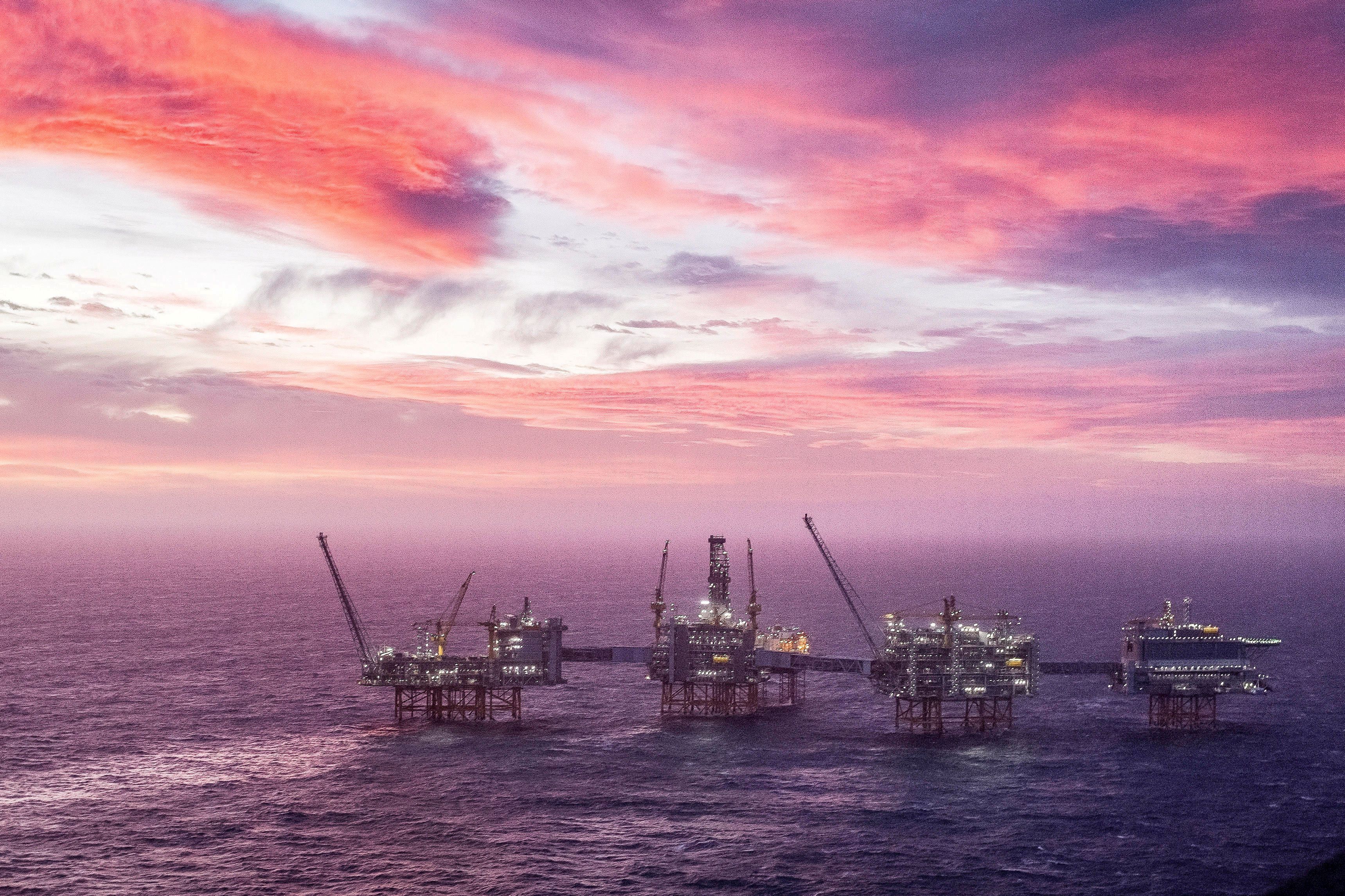 FILE PHOTO: A view of the Johan Sverdrup oilfield in the North Sea