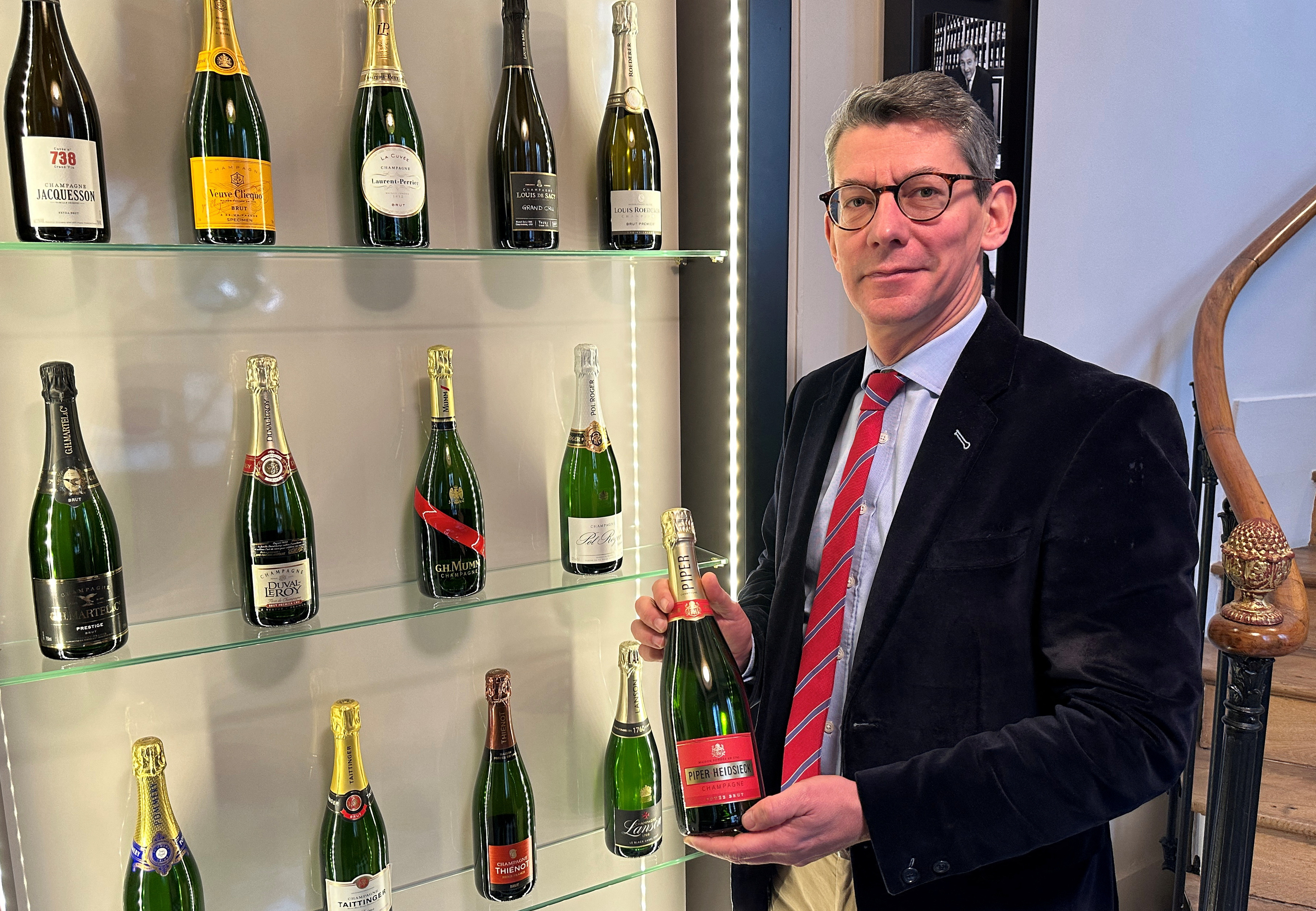 David Chatillon, chairman of the Union des Maisons de Champagne, poses in Reims