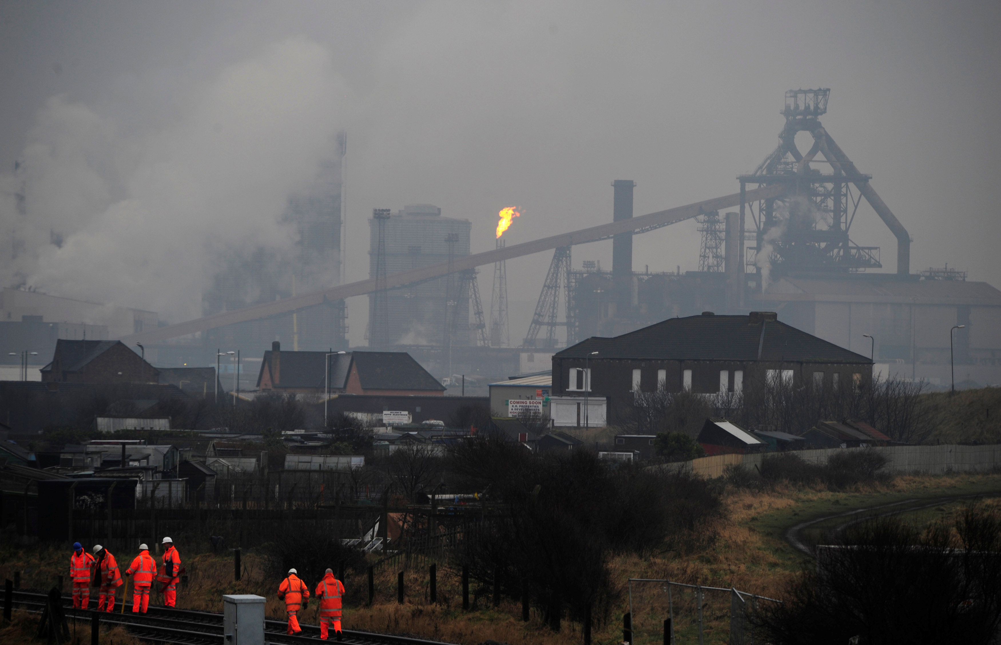 Corus steelworks is seen at Teesside, northern England