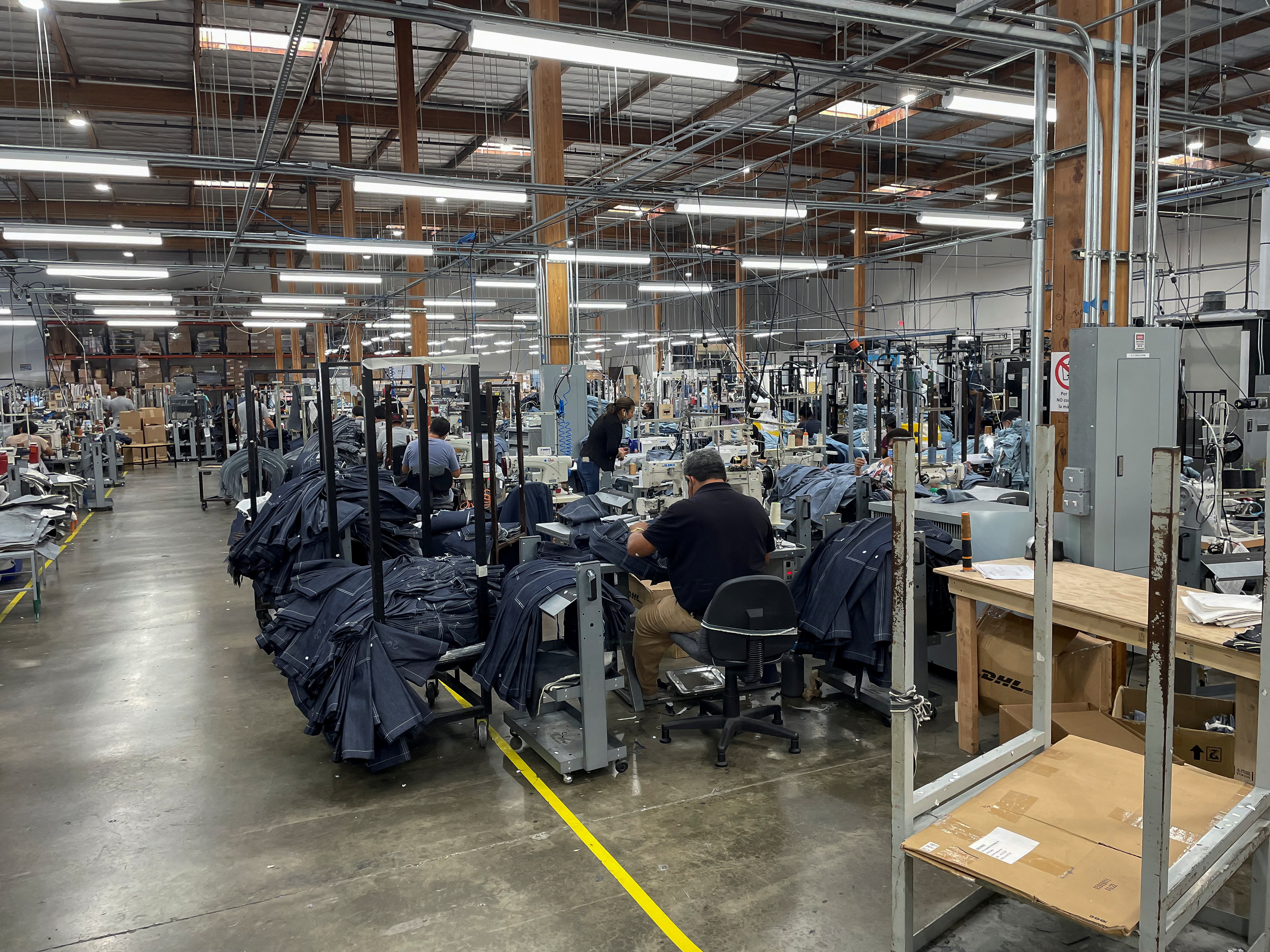 Inside Saitex's factory in Los Angeles