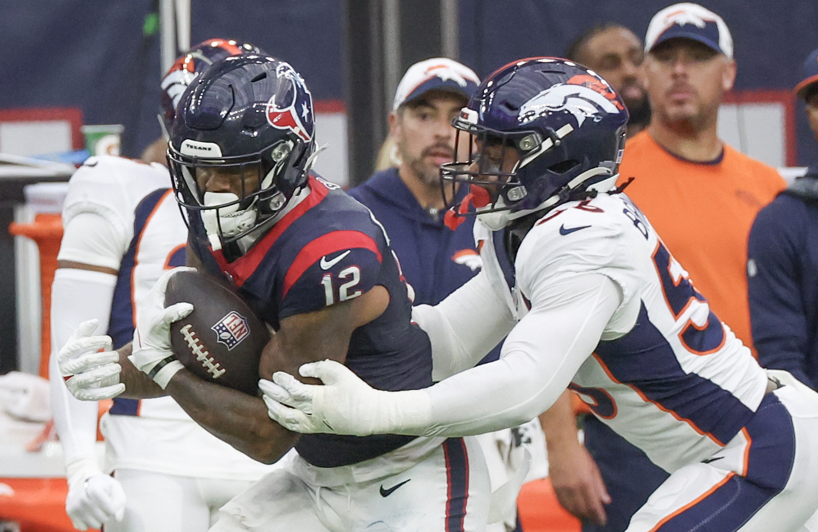 Texans Top Broncos On Late INT, Lose Tank Dell To Injury | Reuters