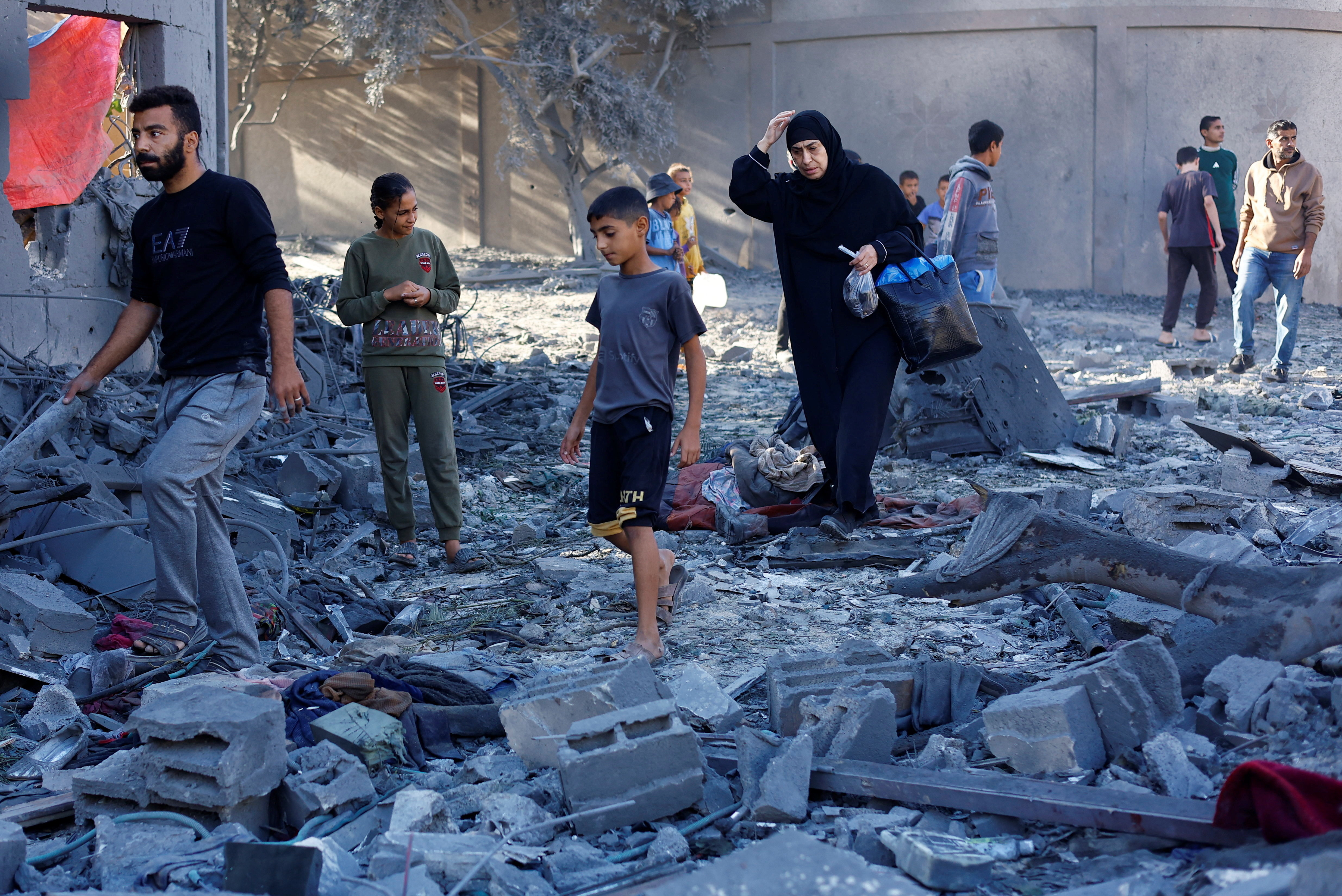 Aftermath of an overnight Israeli strike, in Gaza City