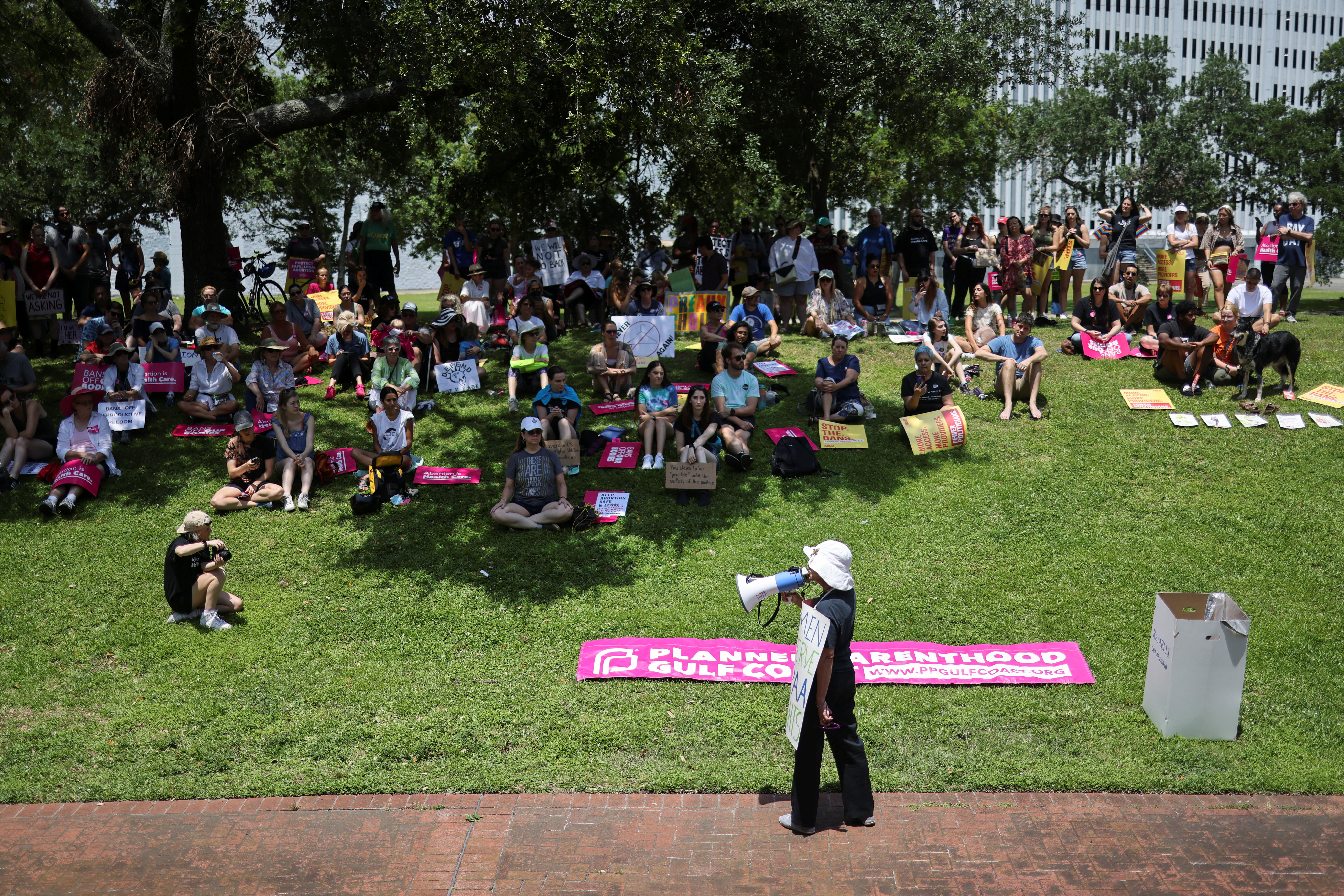 Abortion rights protesters participate in nationwide demonstrations, in New Orleans