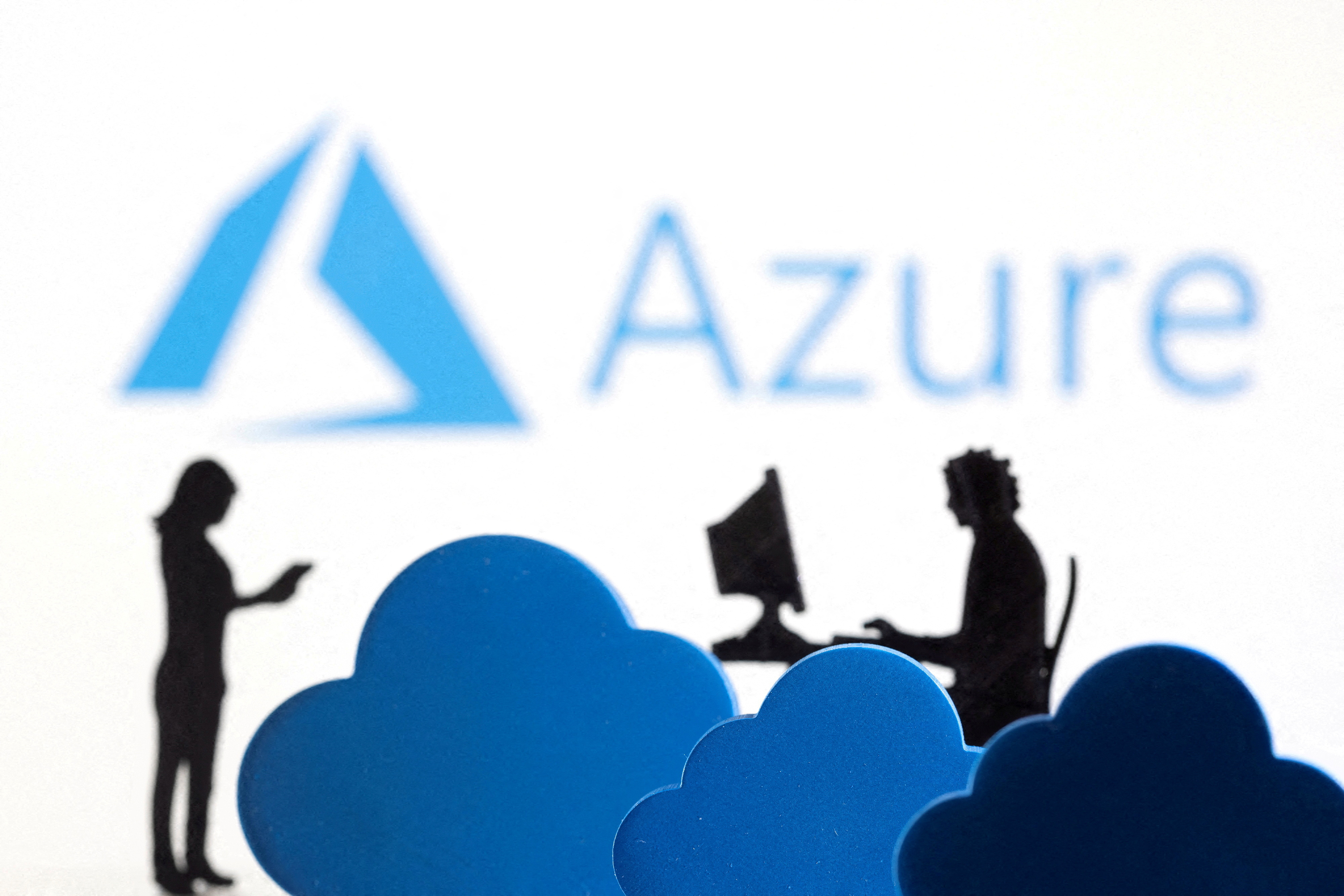 Illustration shows Microsoft Azure cloud service logo