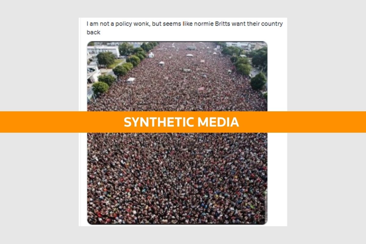 Fact Check: Google AI-generated image of crowd miscaptioned as