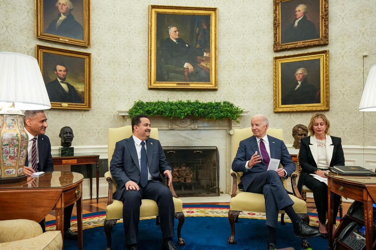 U.S. President Joe Biden meets with Iraqi Prime Minister Mohammed Shia al-Sudani at the White House in Washington