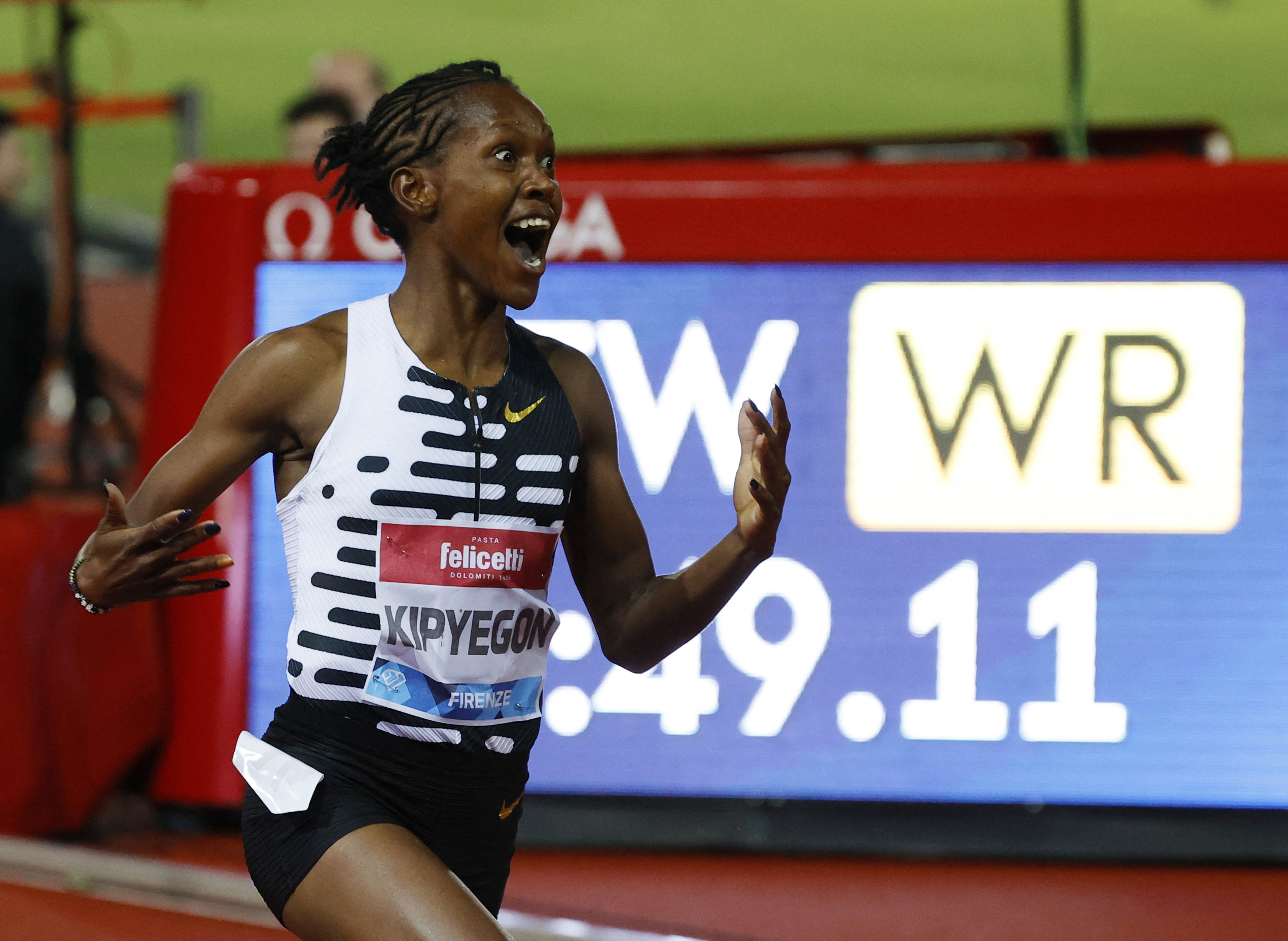 Shocked Kipyegon adds 5,000m world record to 1500m mark in Paris