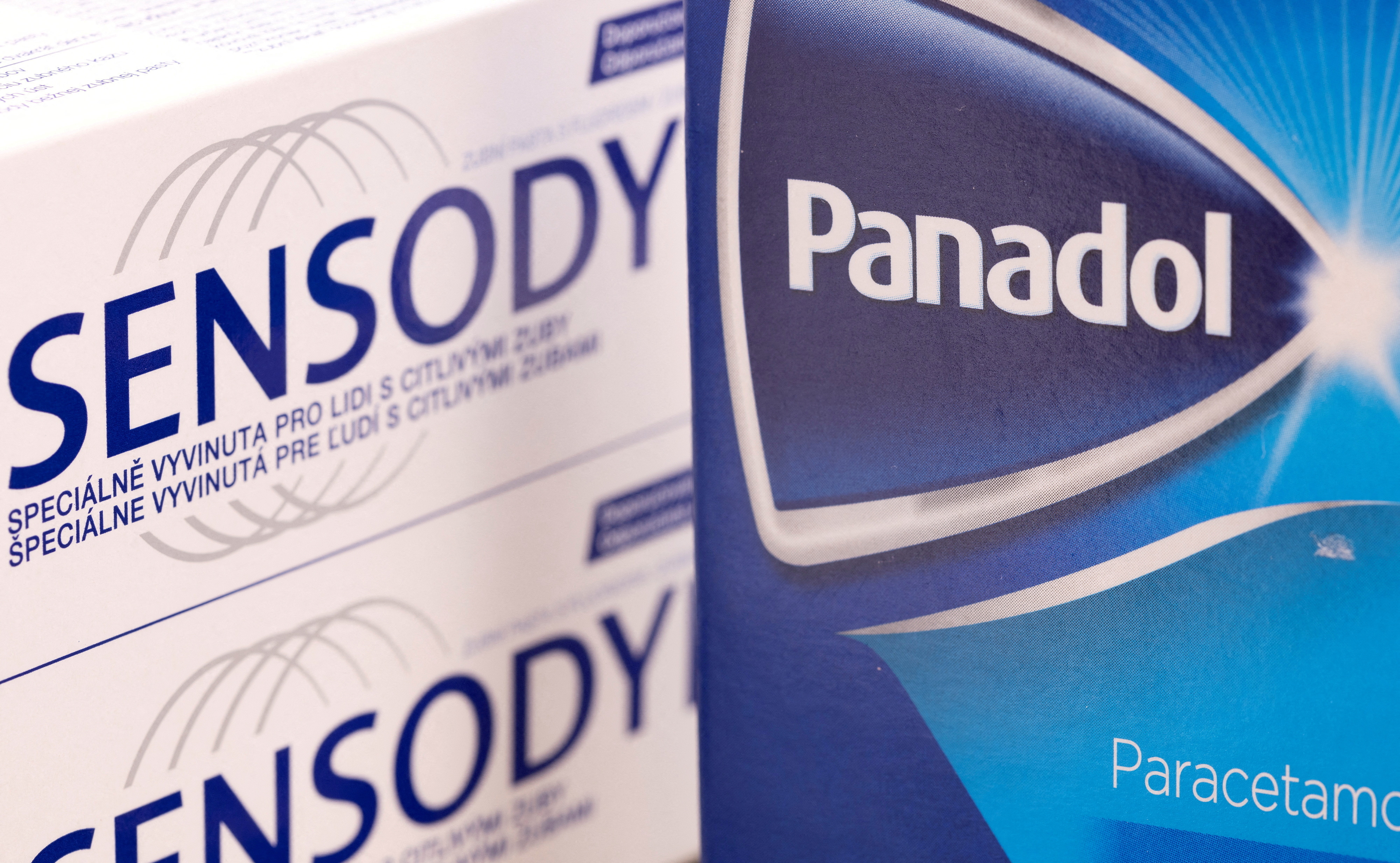 FILE PHOTO: Illustration of Sensodyne toothpaste and Panadol tablets