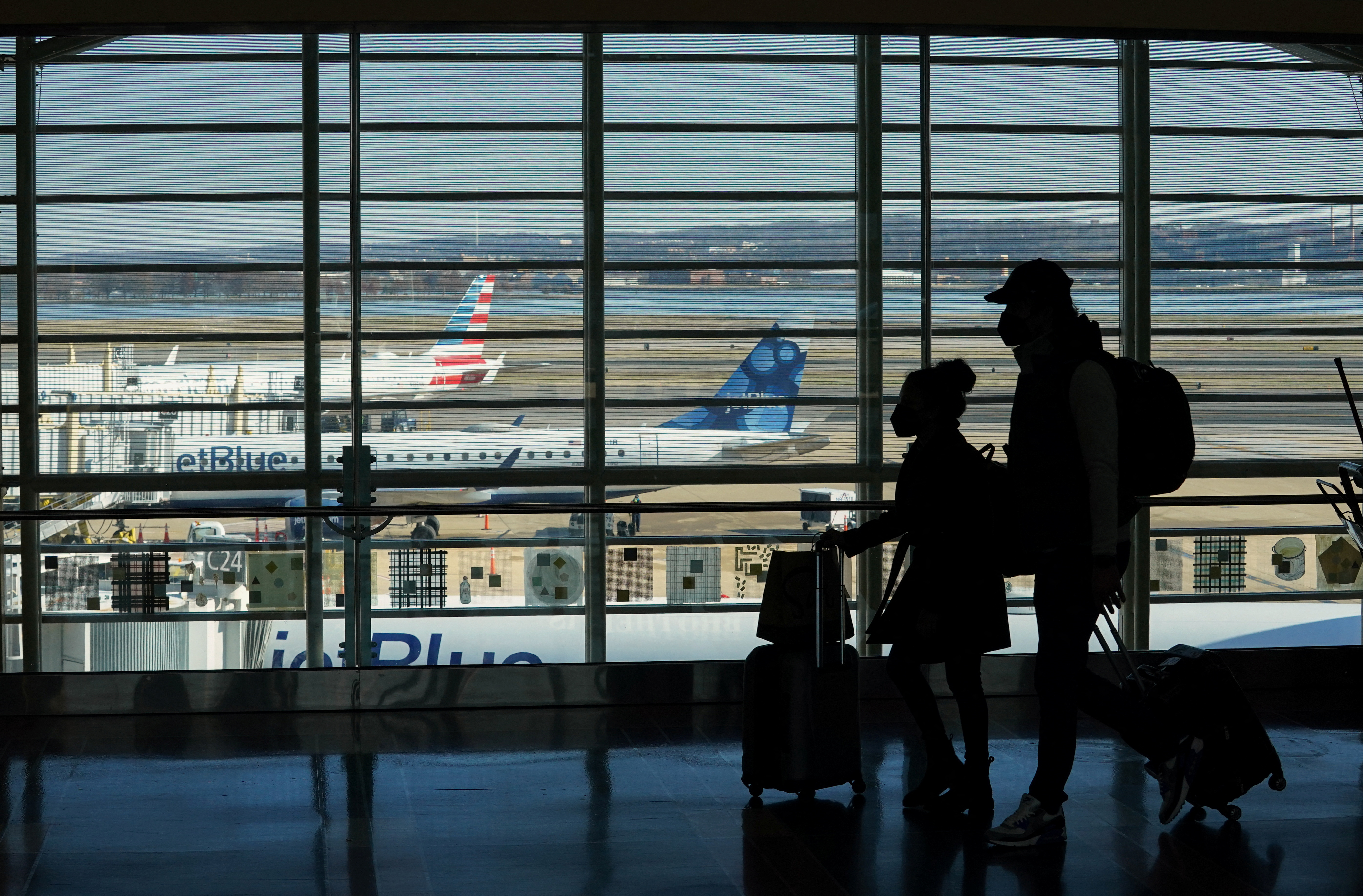 Passengers at Ronald Reagan Washington National Airport