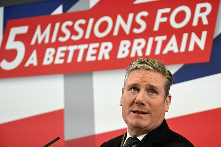 Leader of the Labour Party Keir Starmer speaks at an event in London