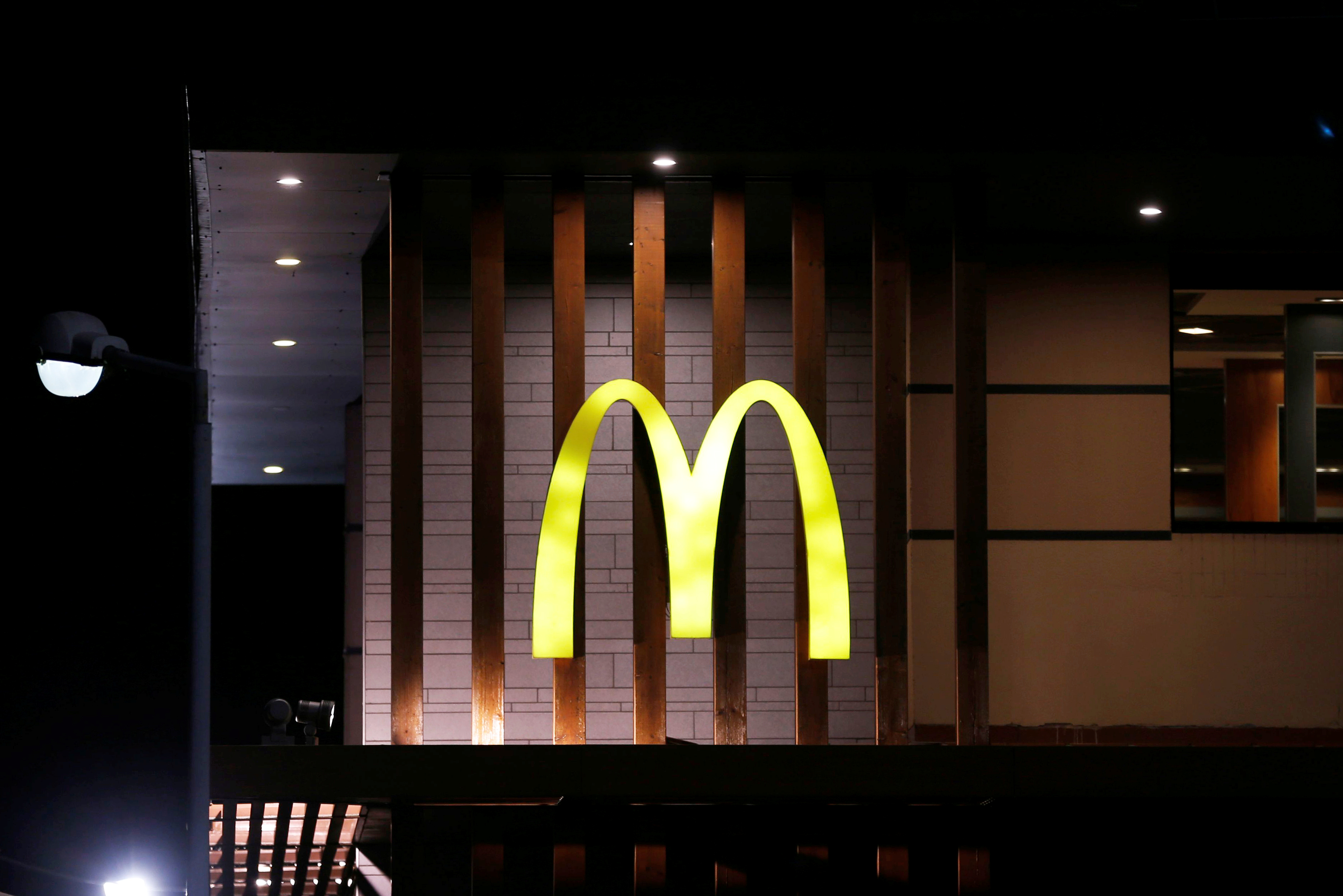 The logo of a McDonald's restaurant is seen in Bordeaux