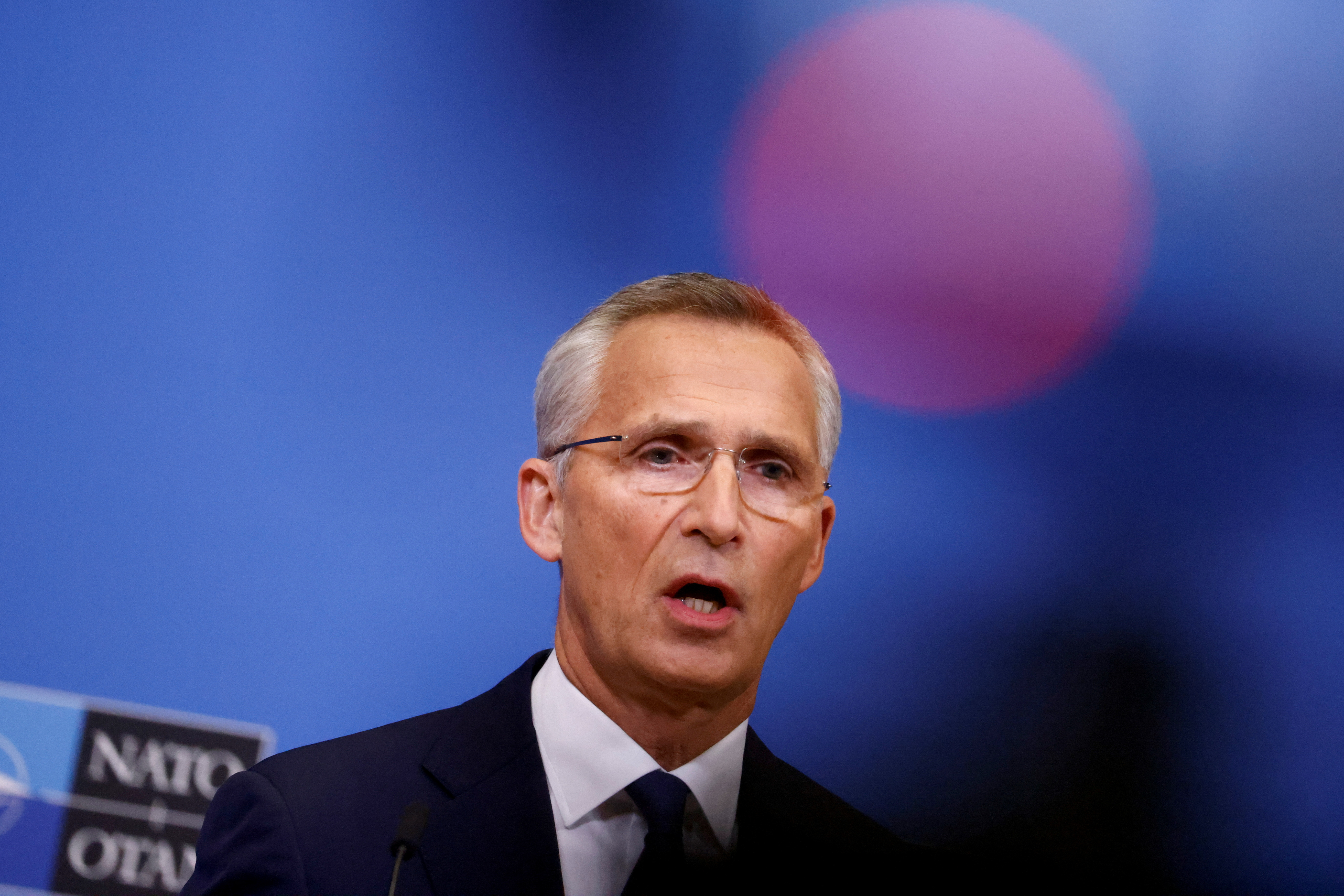 NATO Secretary General Stoltenberg gives a news conference, in Brussels