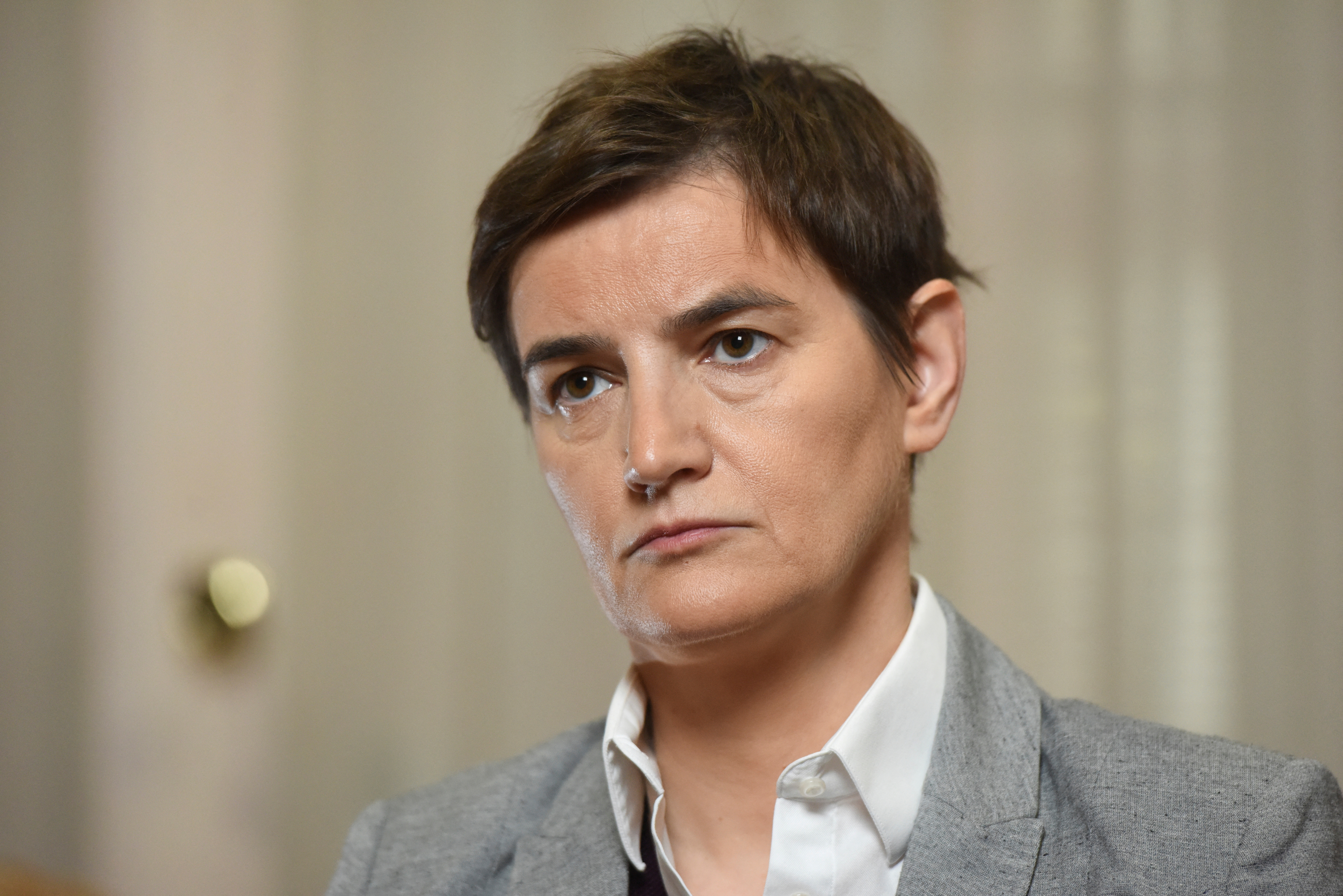 Serbian PM Ana Brnabic holds interview with Reuters, in Belgrade