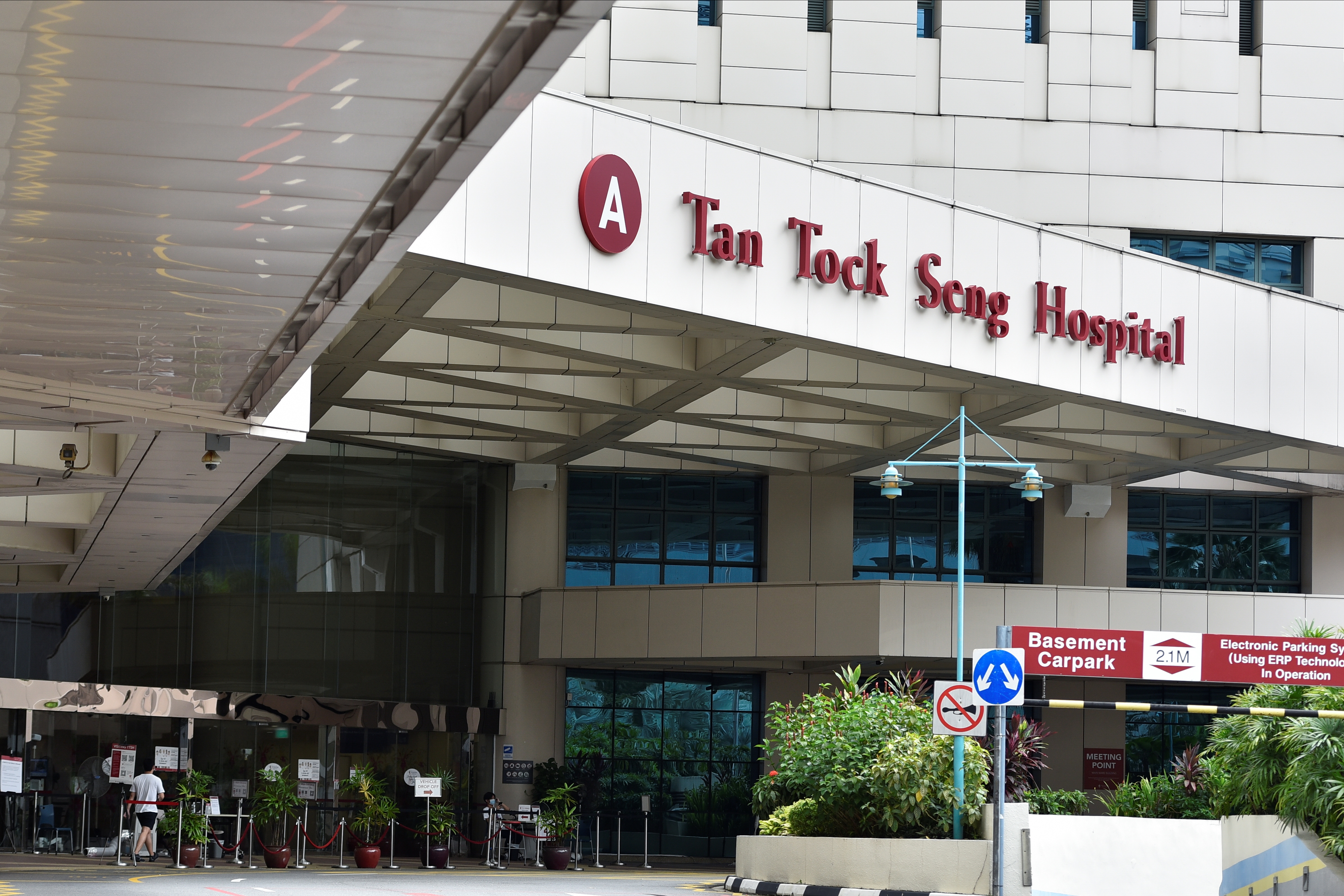 A view shows Tan Tock Seng Hospital, which has become a coronavirus disease (COVID-19) cluster, in Singapore