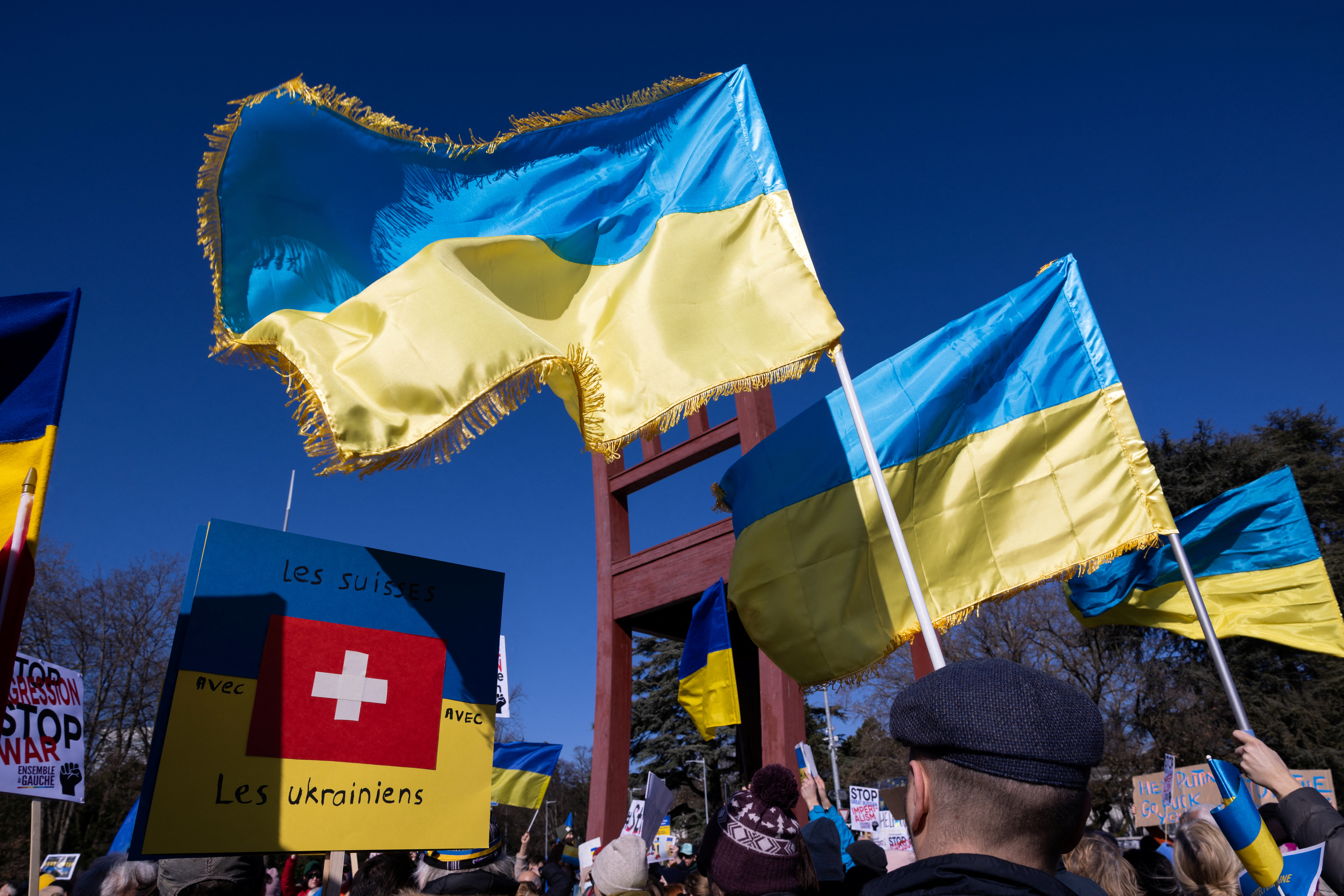 Protest in support of Ukraine, in Geneva