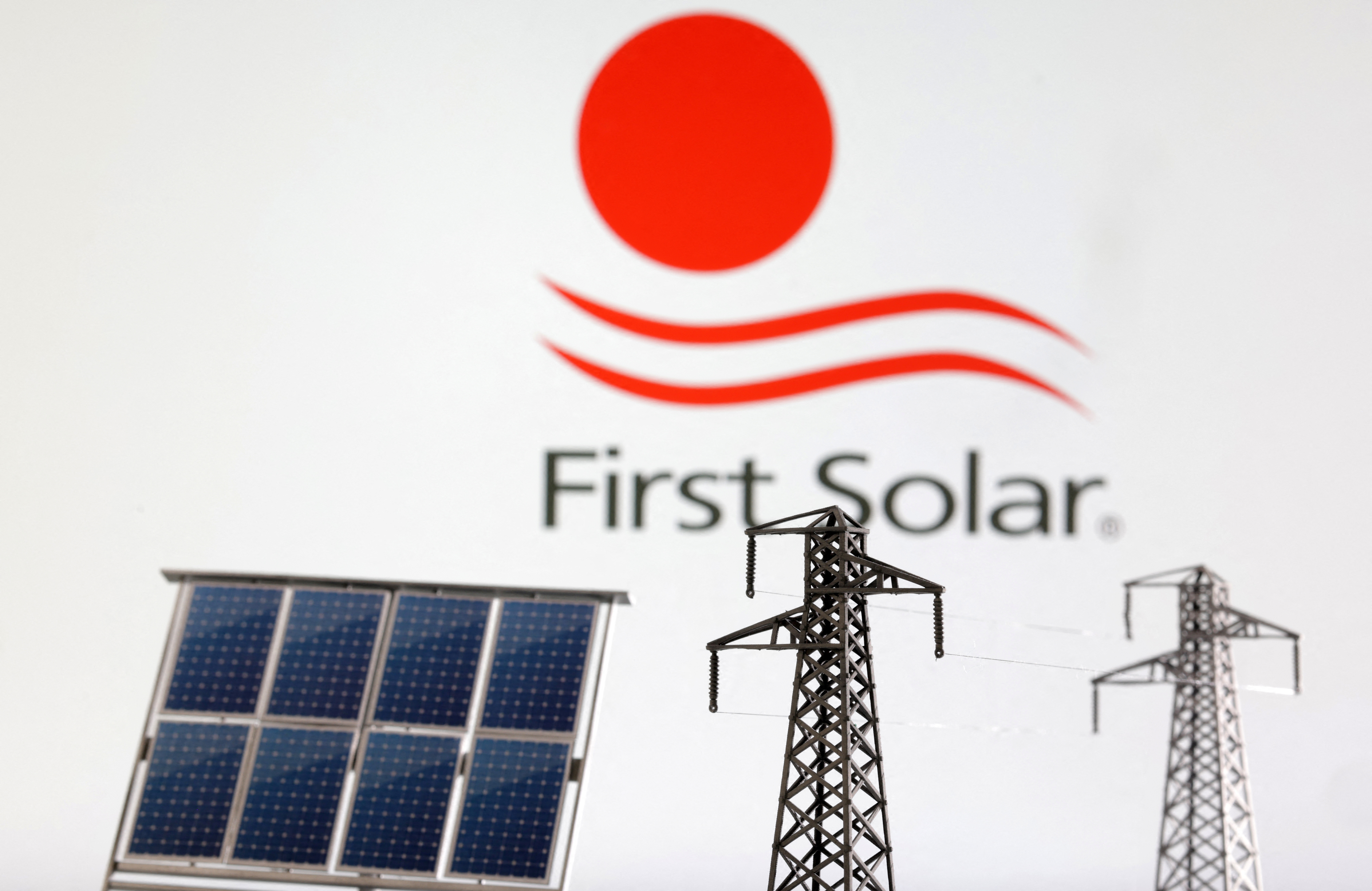 Illustration shows First Solar logo