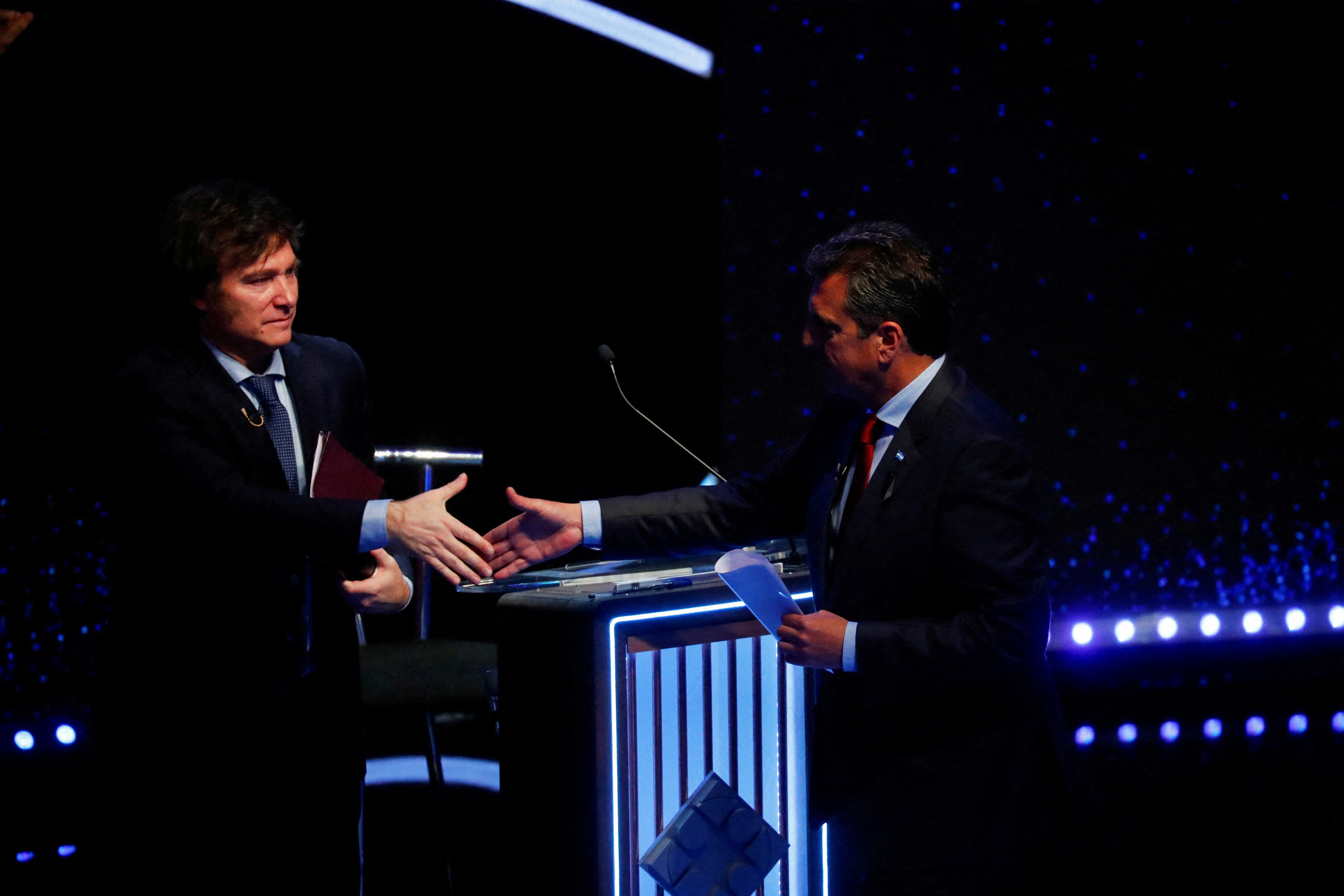 Argentine presidential candidates take part in the final TV debate ahead of the October 22 general election, in Buenos Aires