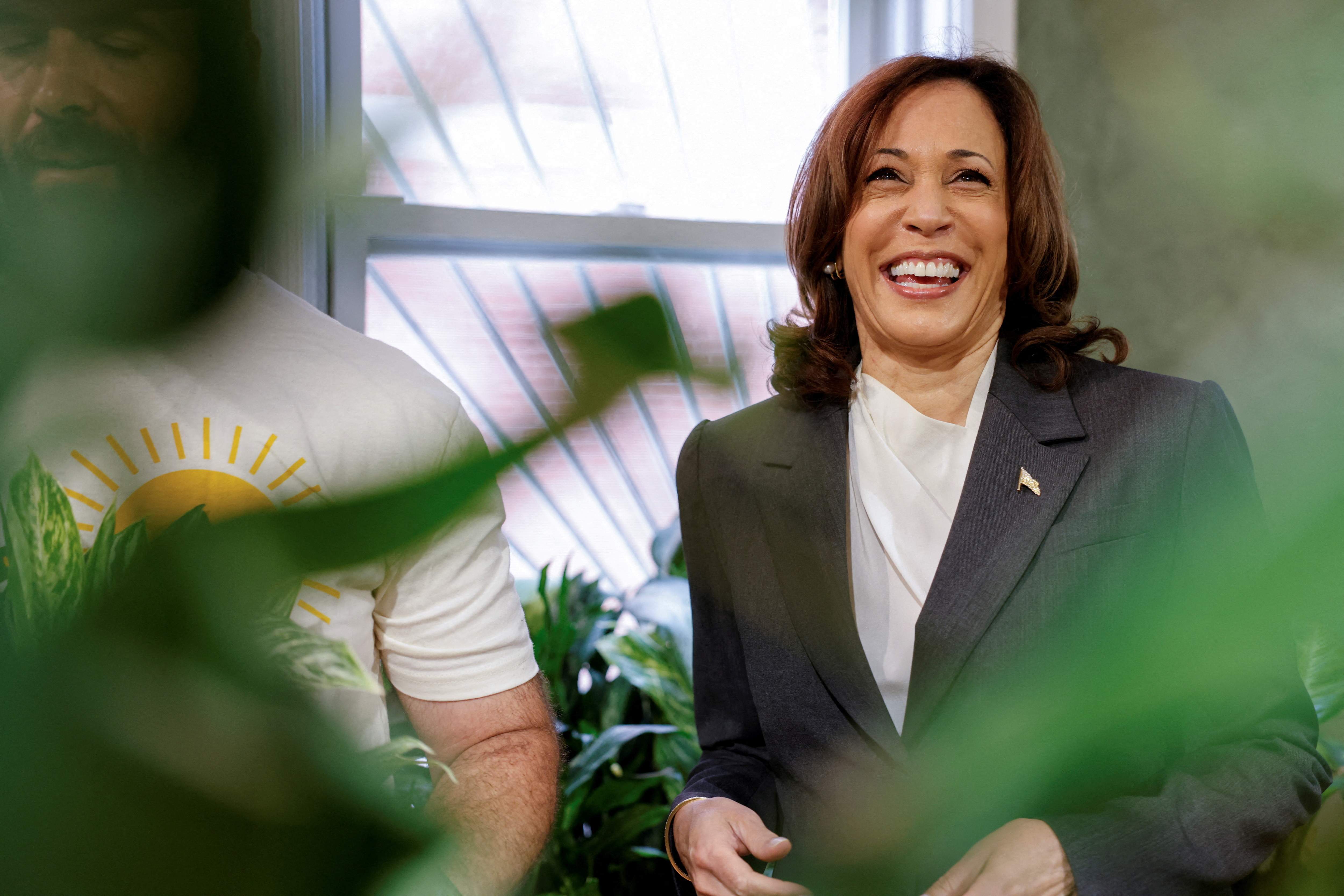 U.S. Vice President Kamala Harris visits small businesses around Washington on Jobs Day.