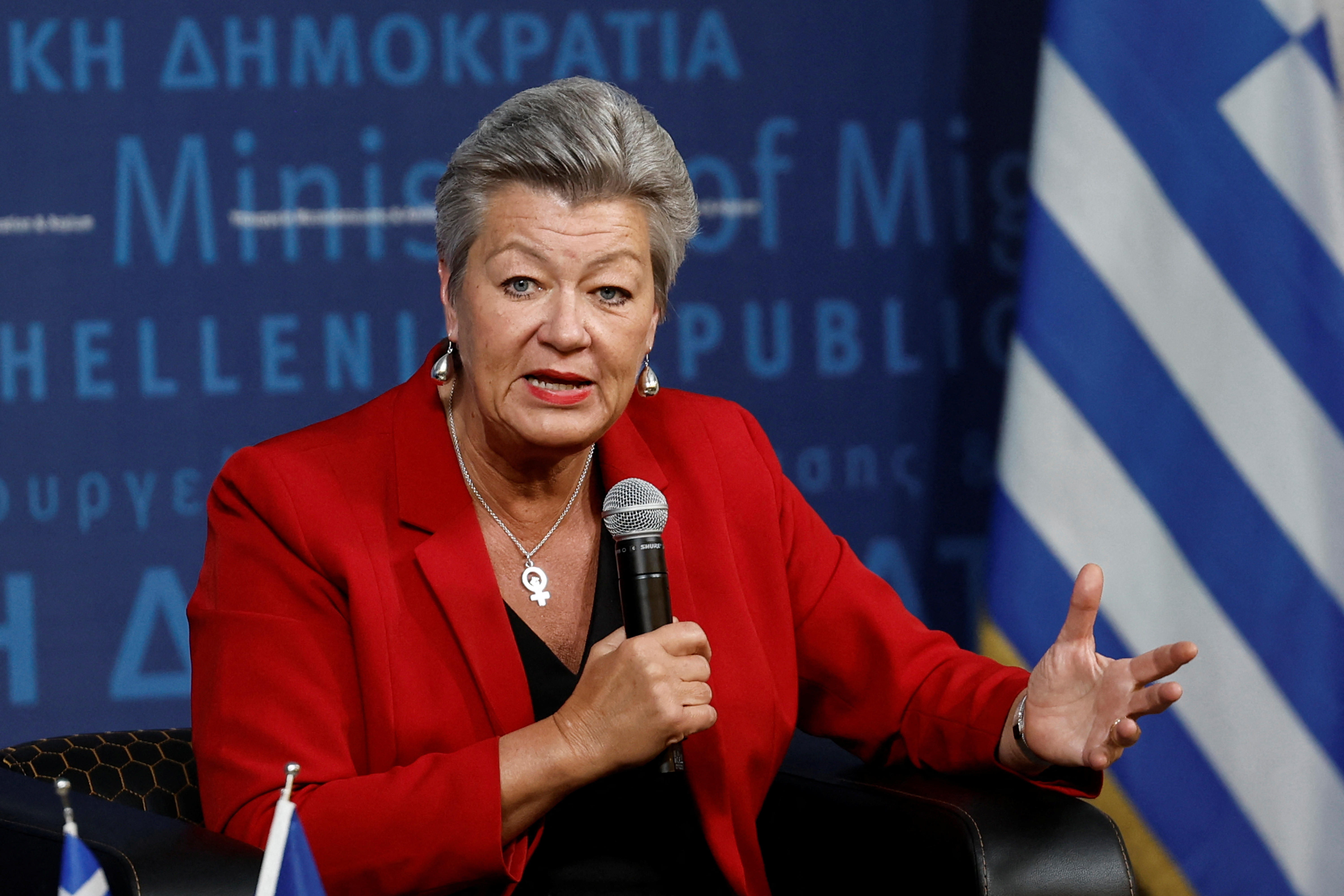 EU Home Affairs Commissioner Ylva Johansson visits Athens