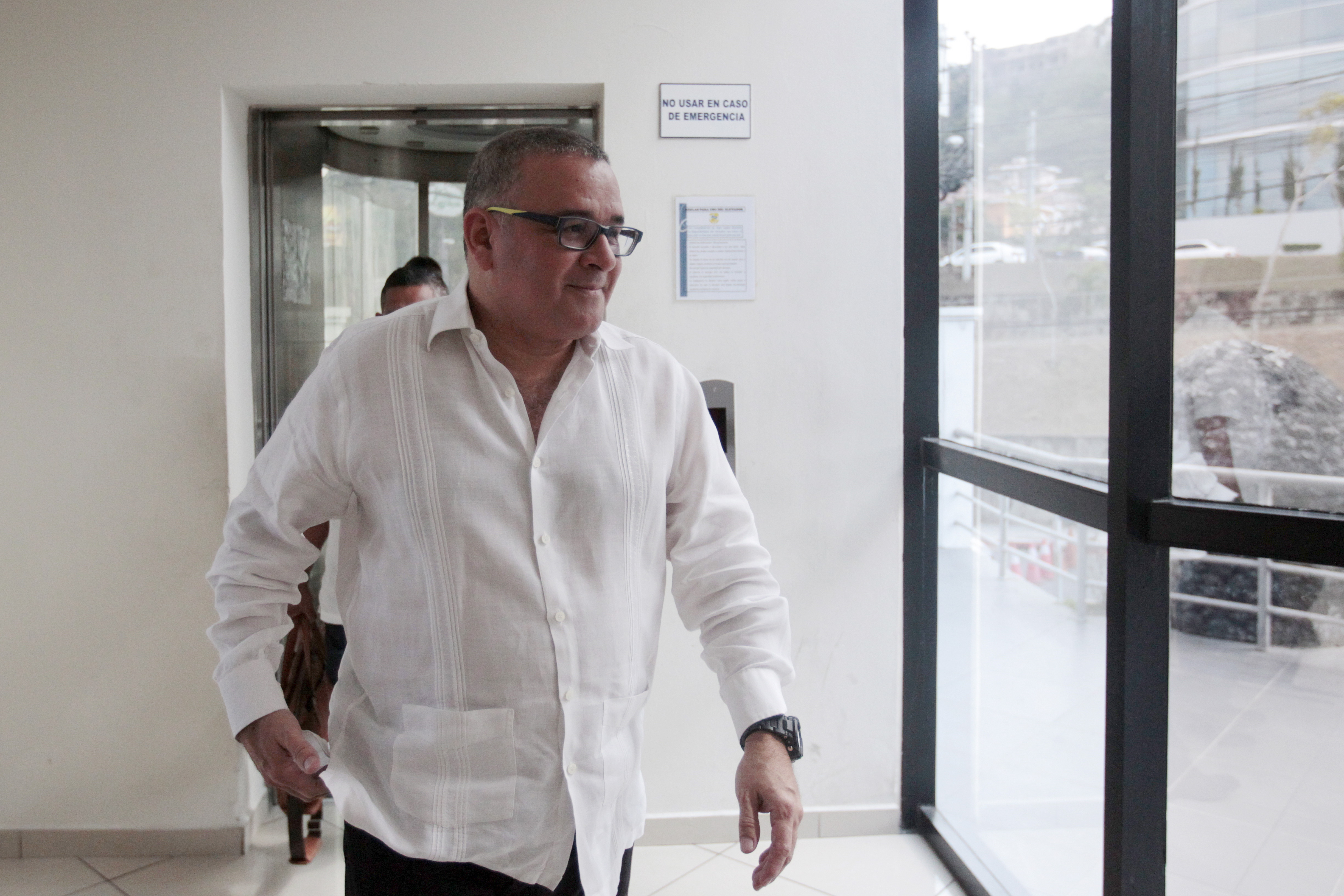 Former president of El Salvador, Mauricio Funes arrives at the attorney general office in San Salvador