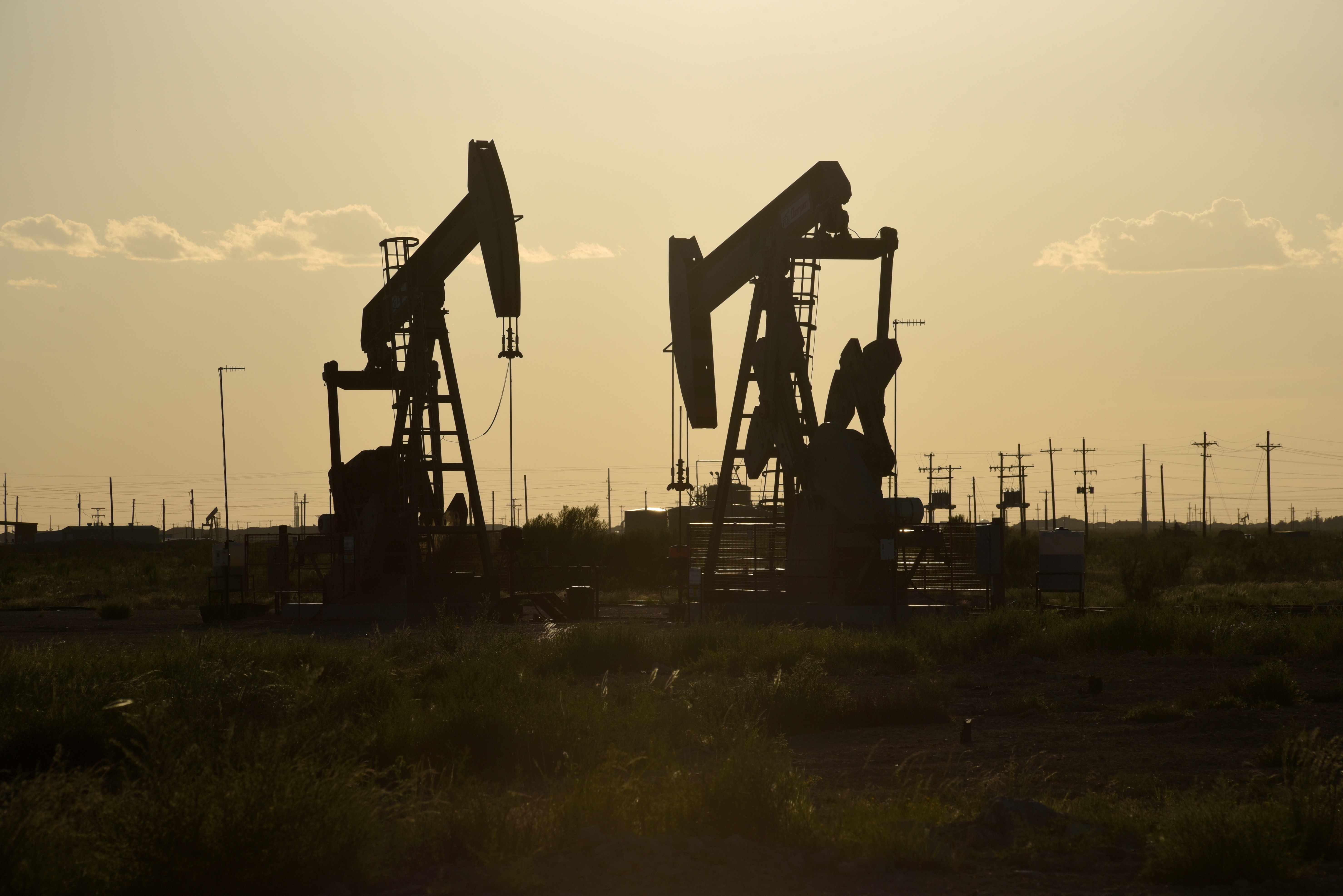 Pump jacks operate in an oil field in Midland, Texas U.S. August 22, 2018. REUTERS/Nick Oxford//File Photo