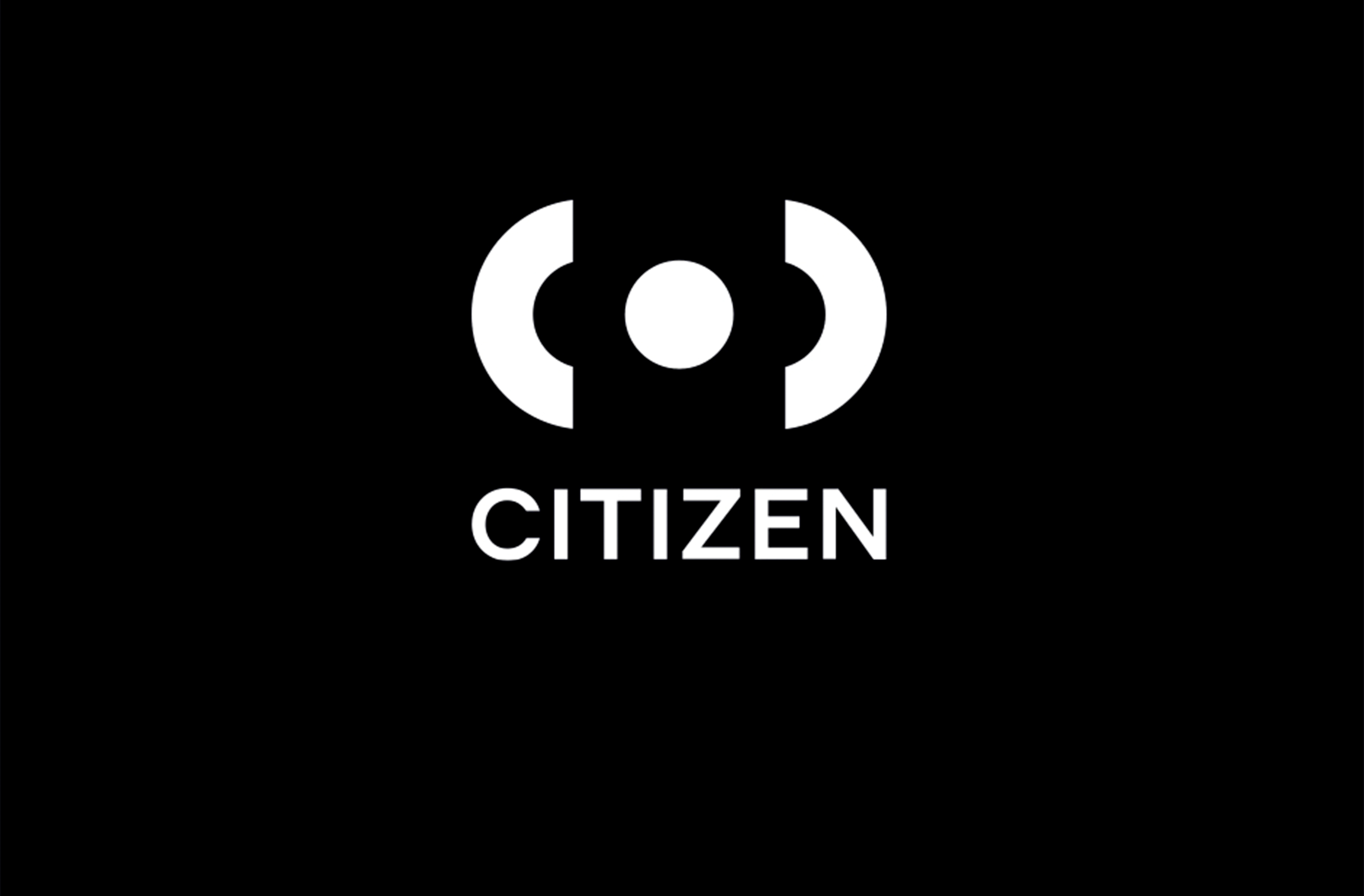 The logo for the Citizen app, is displayed on a screen in this picture illustration