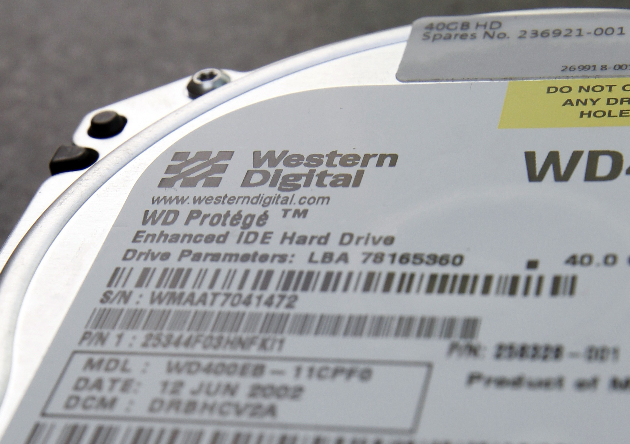 Picture illustration shows a Western Digital Corp's hard drive at an electric appliance store in Tokyo