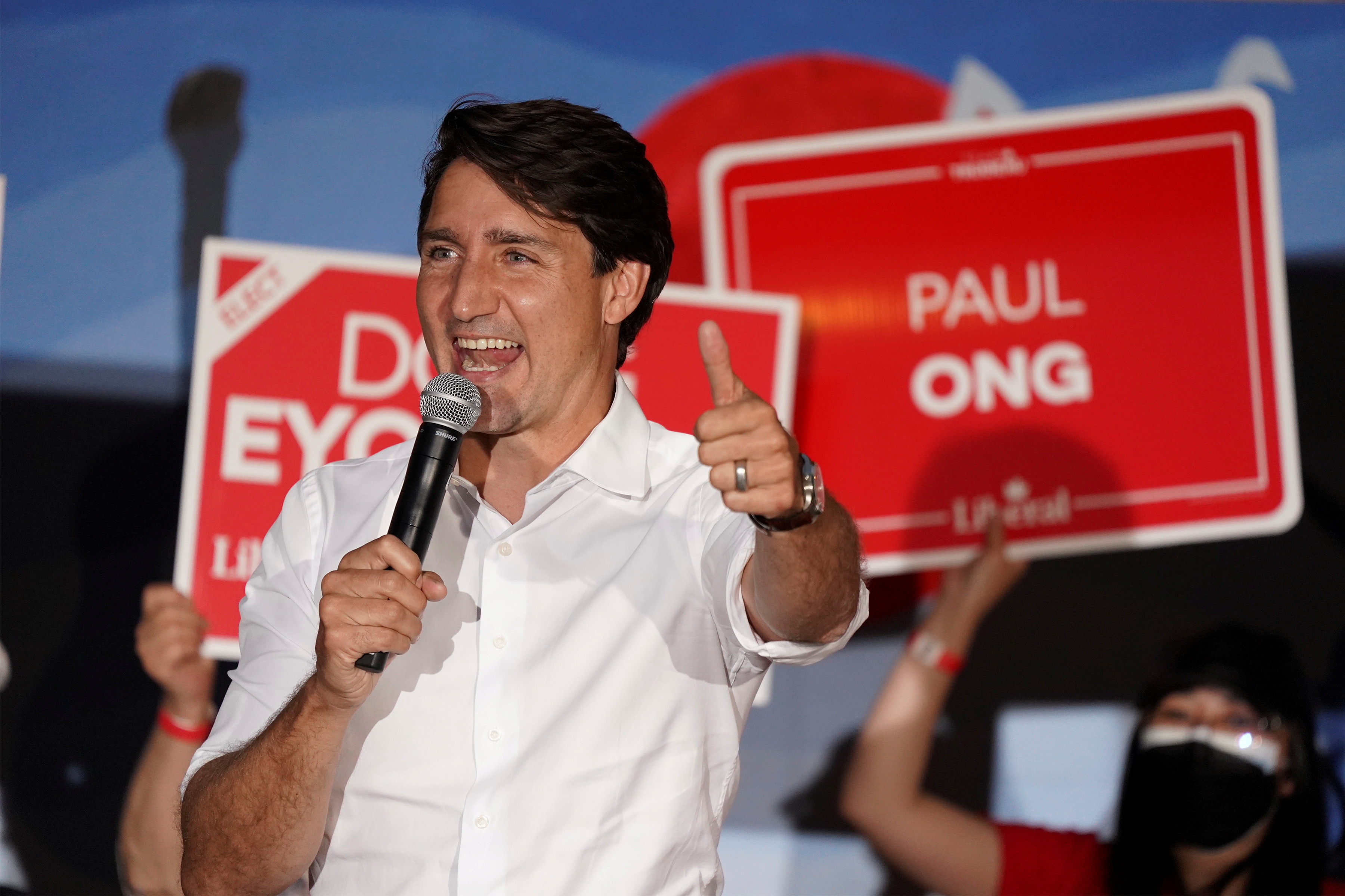 Canada's Prime Minister Justin Trudeau campaigns in Winnipeg, Manitoba