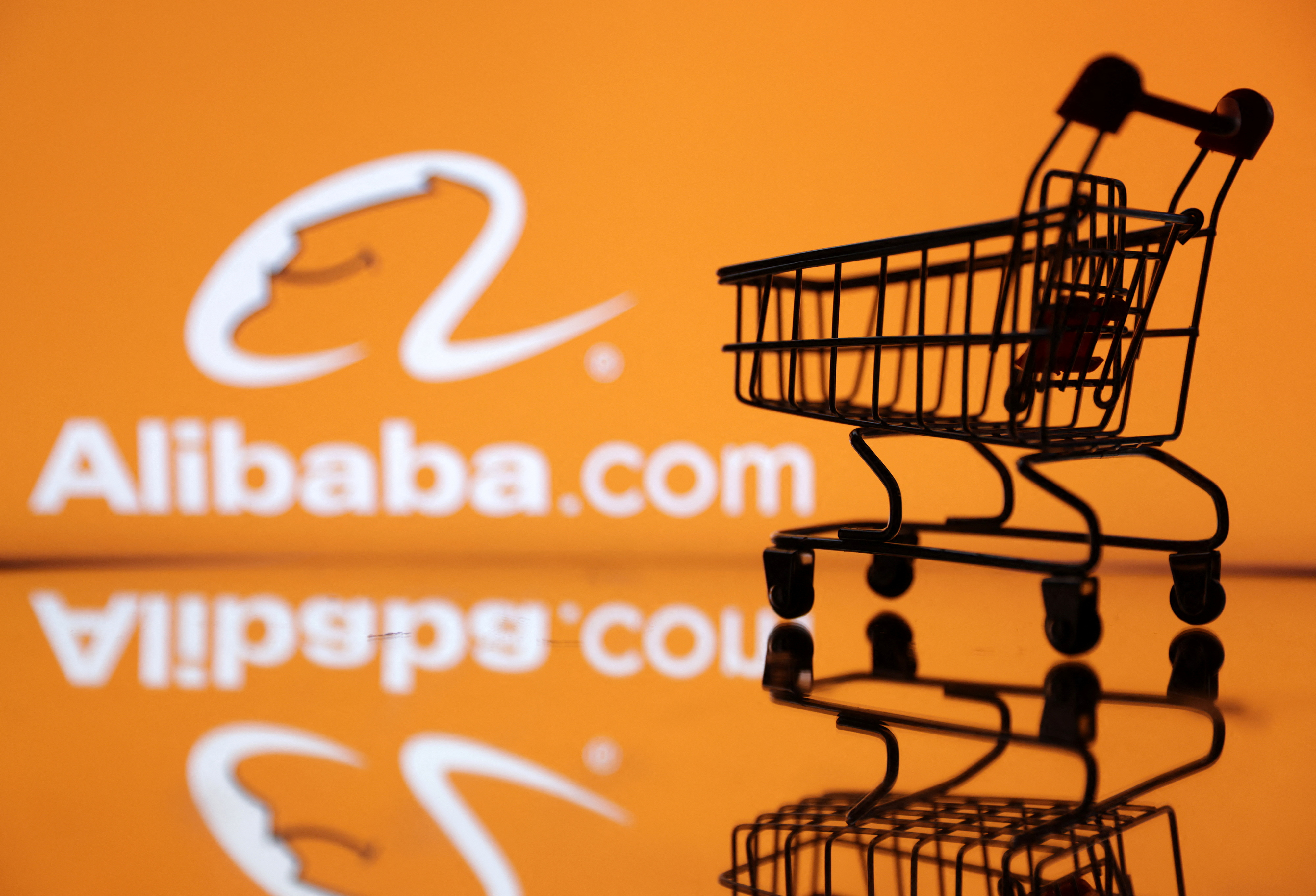 Illustration shows Alibaba logo