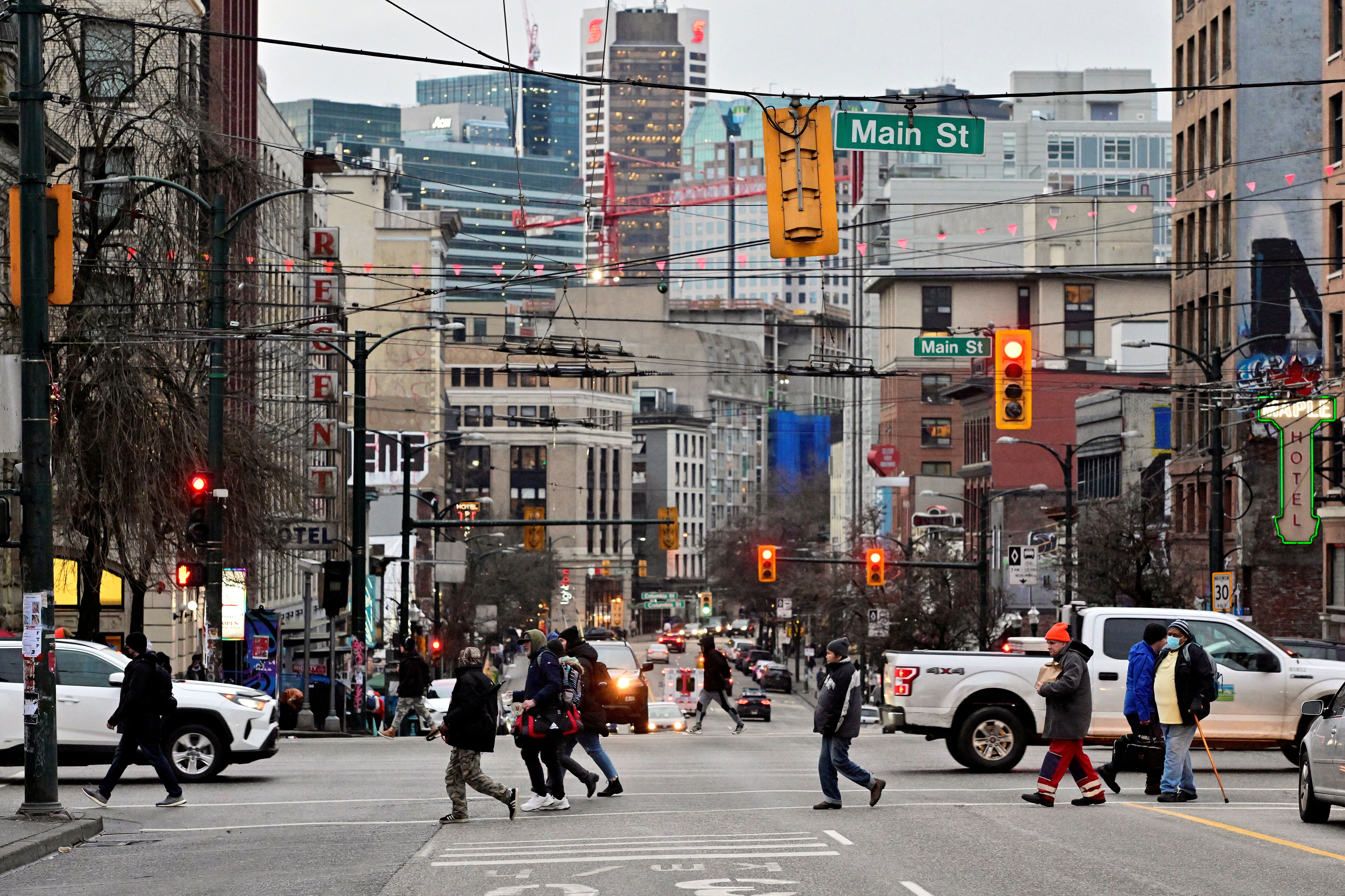 A view of East Hastings street in Downtown Eastside of Vancouver