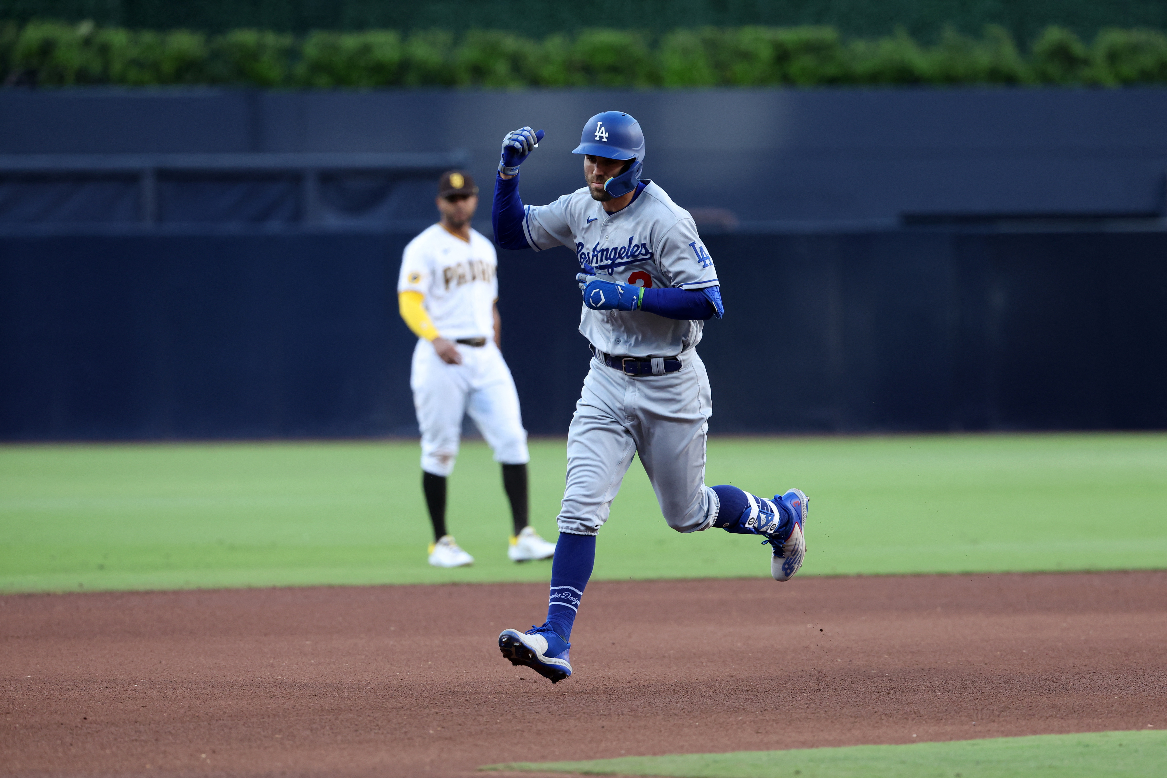 Manny Machado chirps at Brusdar Graterol after strikeout. : r/baseball