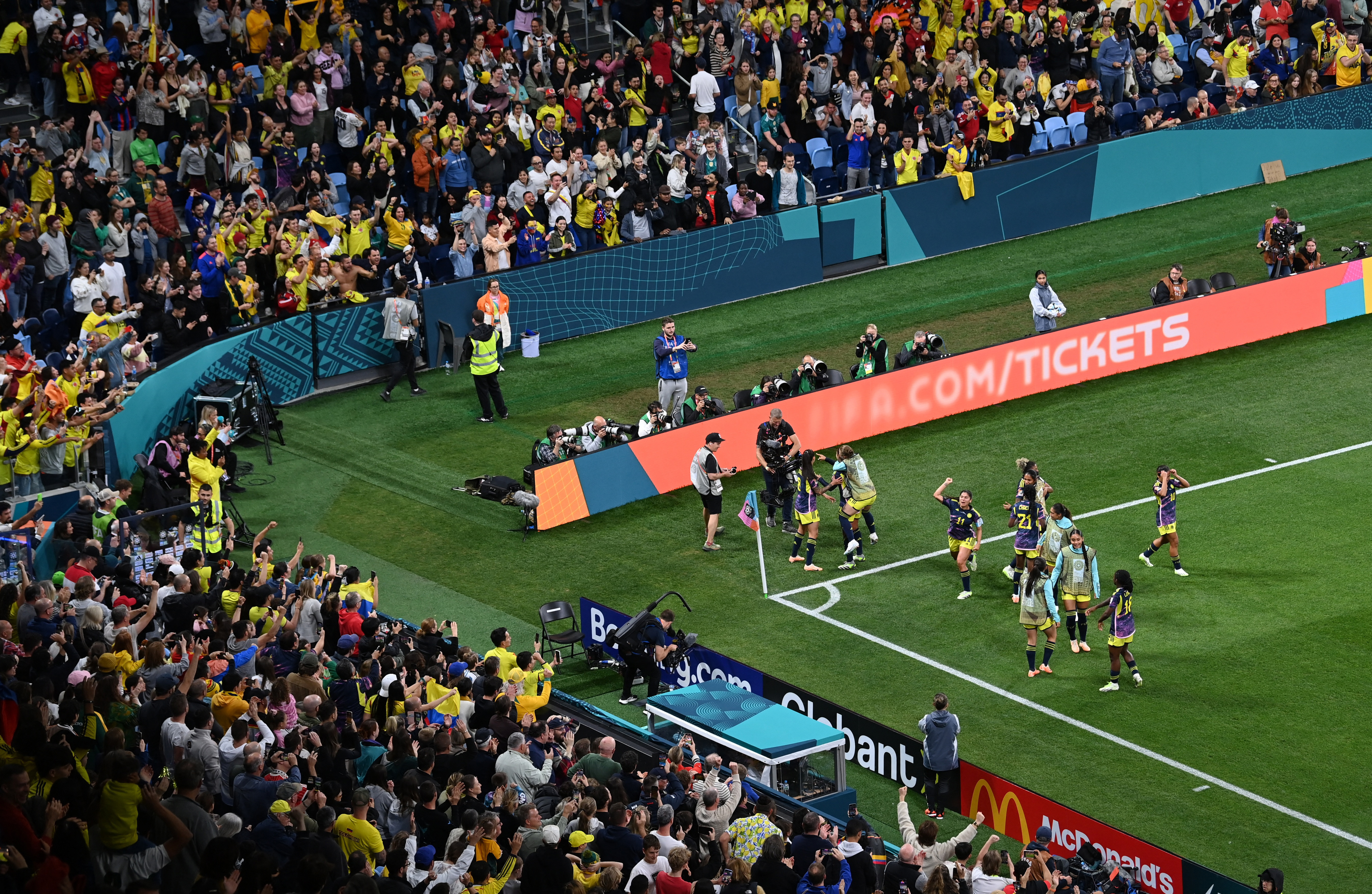 Passionate Colombia fans set standard at Women's World Cup