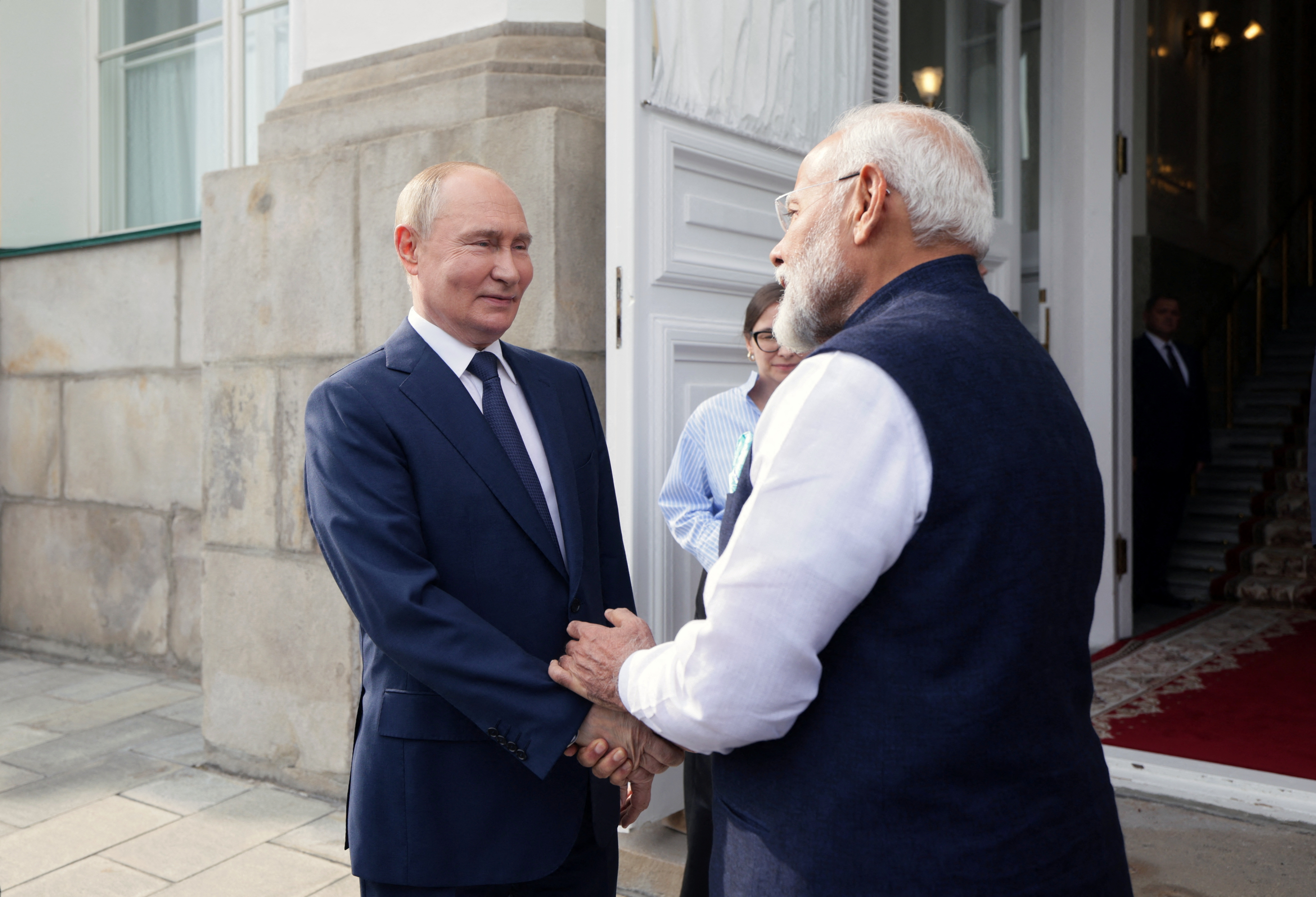 Russia's President Vladimir Putin meets with India's Prime Minister Narendra Modi in Moscow