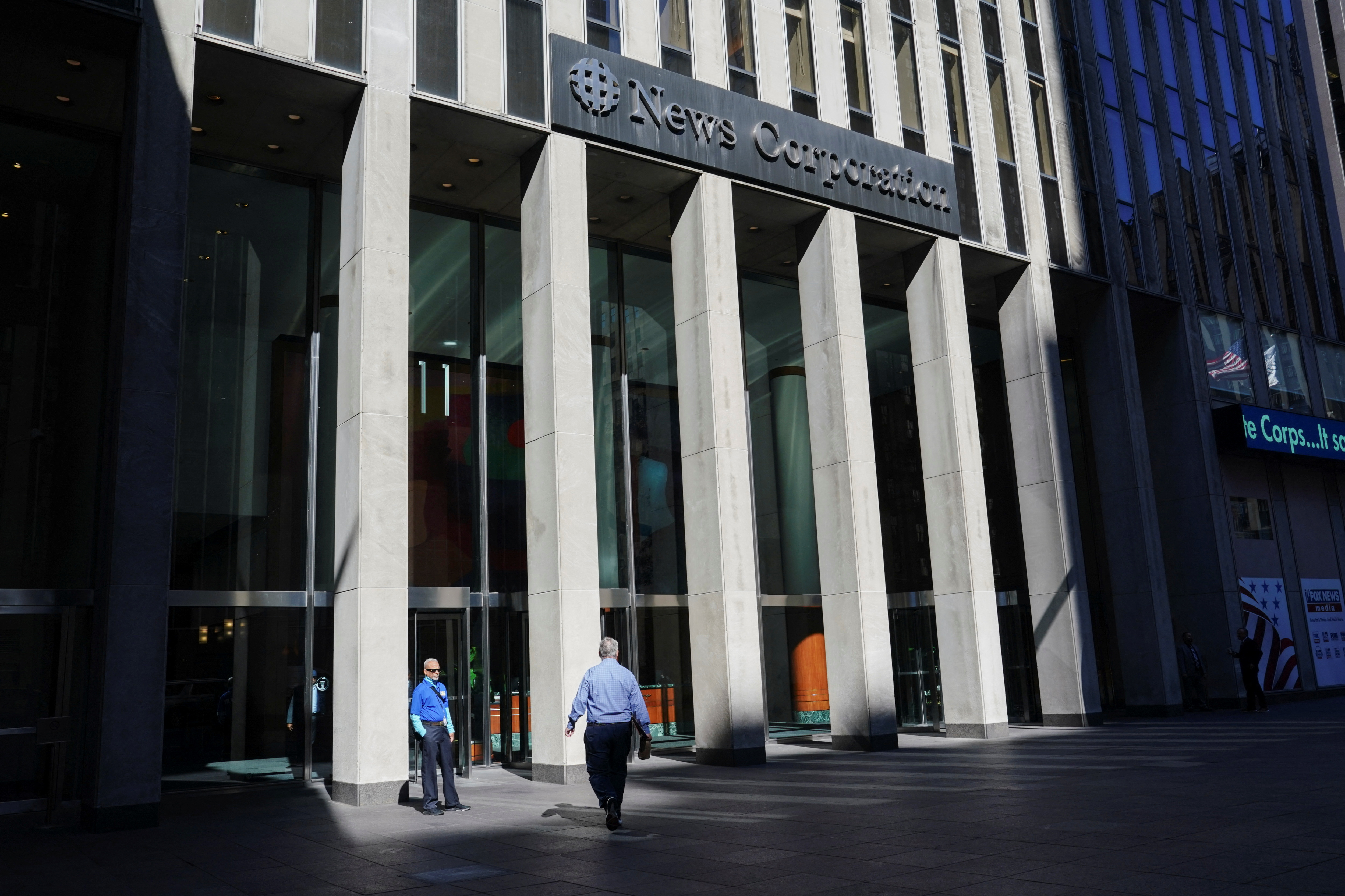 News Corp headquarters as Rupert Murdoch steps down as News Corp & Fox chairman