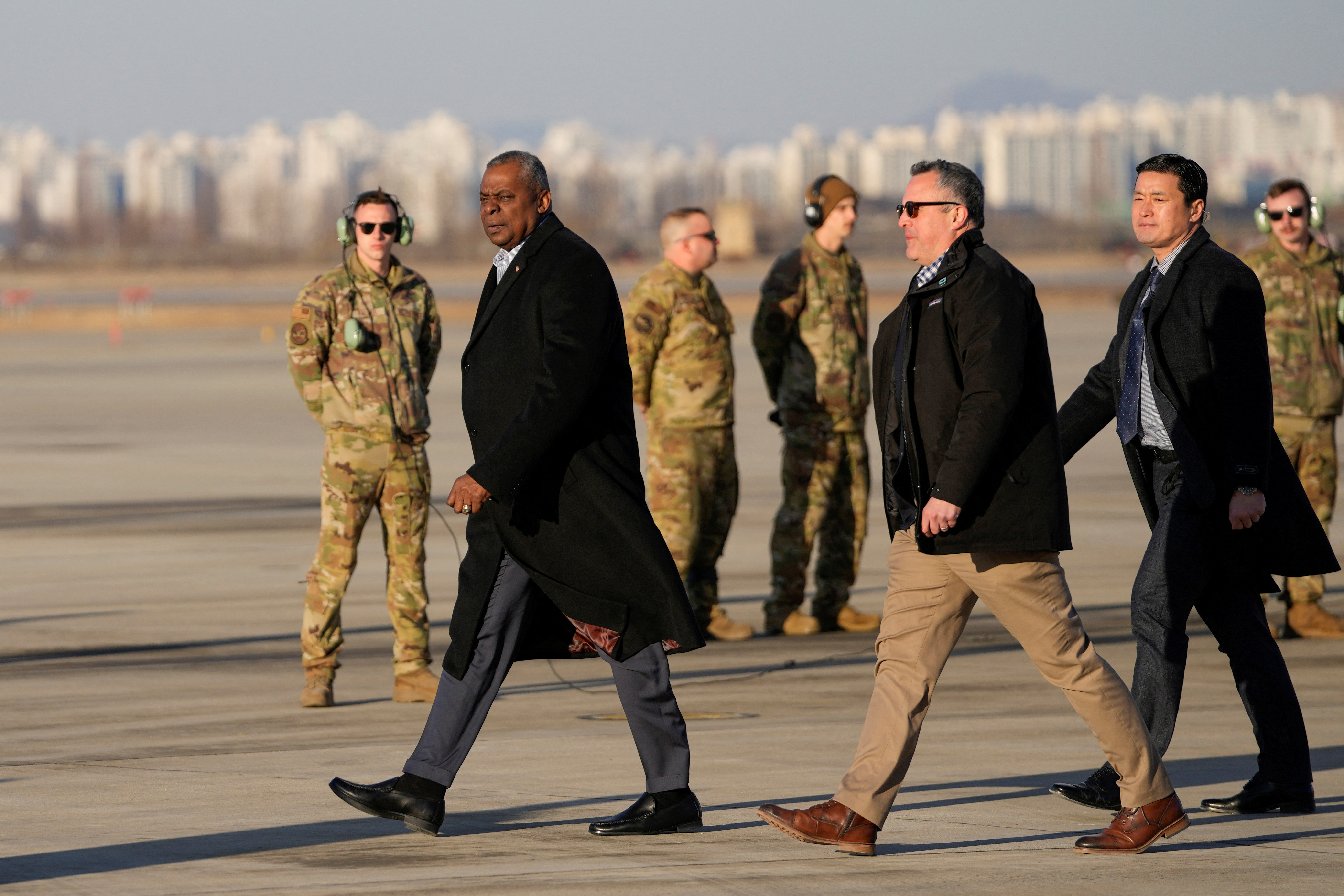 U.S. Secretary of Defense Lloyd Austin visits South Korea