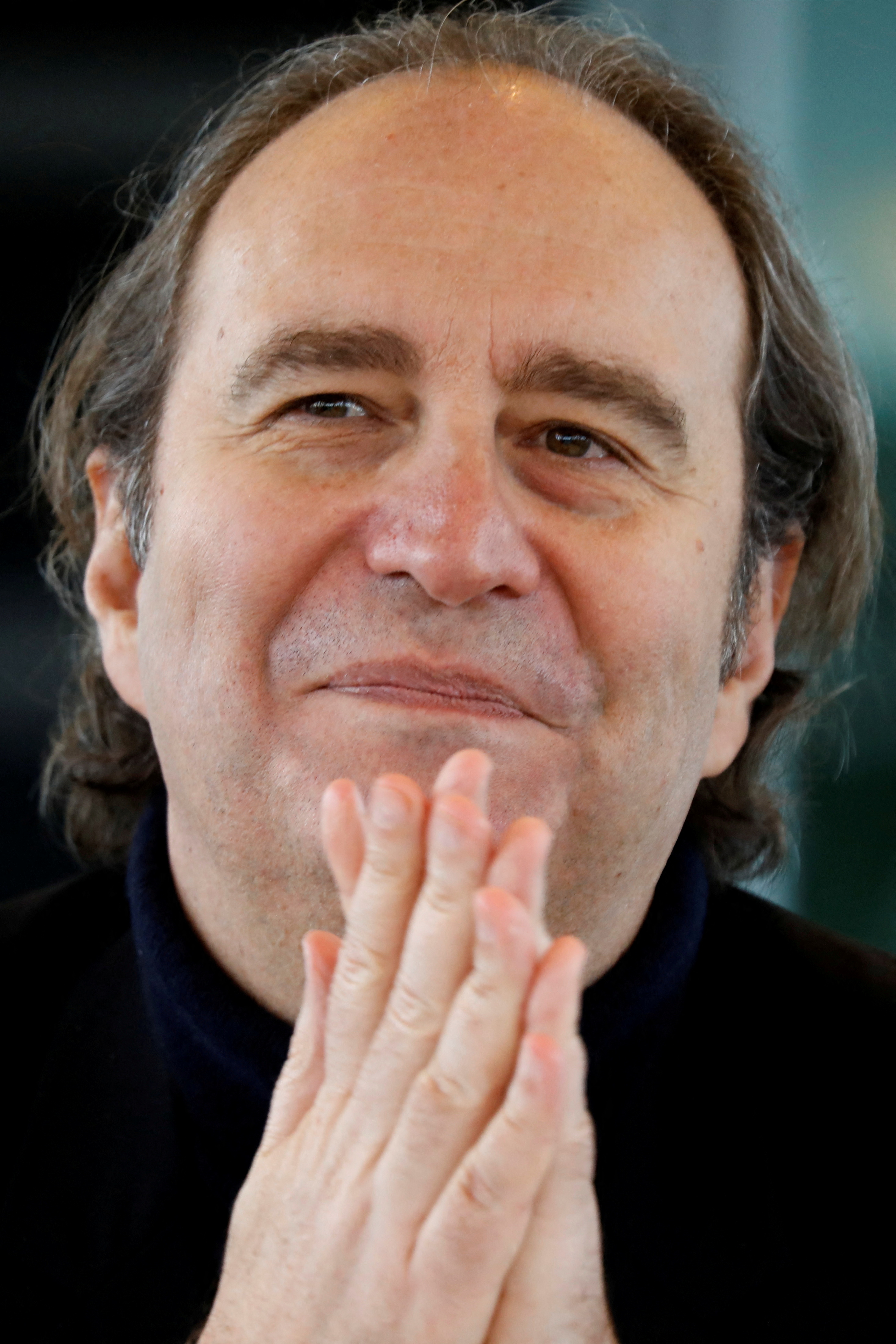 Xavier Niel, founder and majority-owner of French broadband Internet provider Iliad attends the company's 2017 annual results presentation in Paris