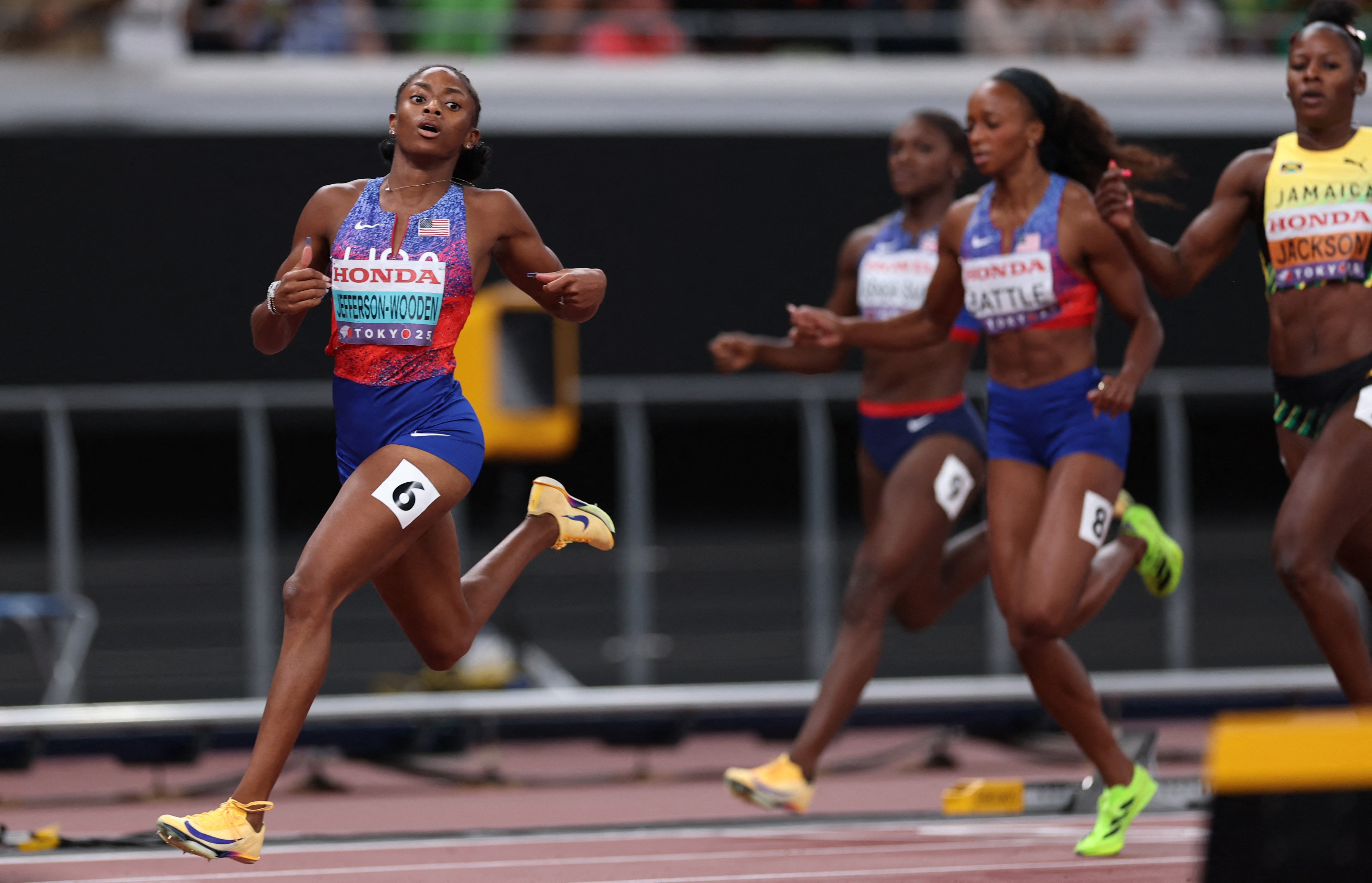 Dominant Jefferson-Wooden lands Tokyo sprint double with 200m gold