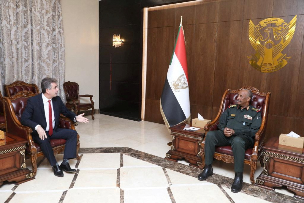 Sudan's ruling General Abdel Fattah al-Burhan meets Israeli foreign minister in Khartoum
