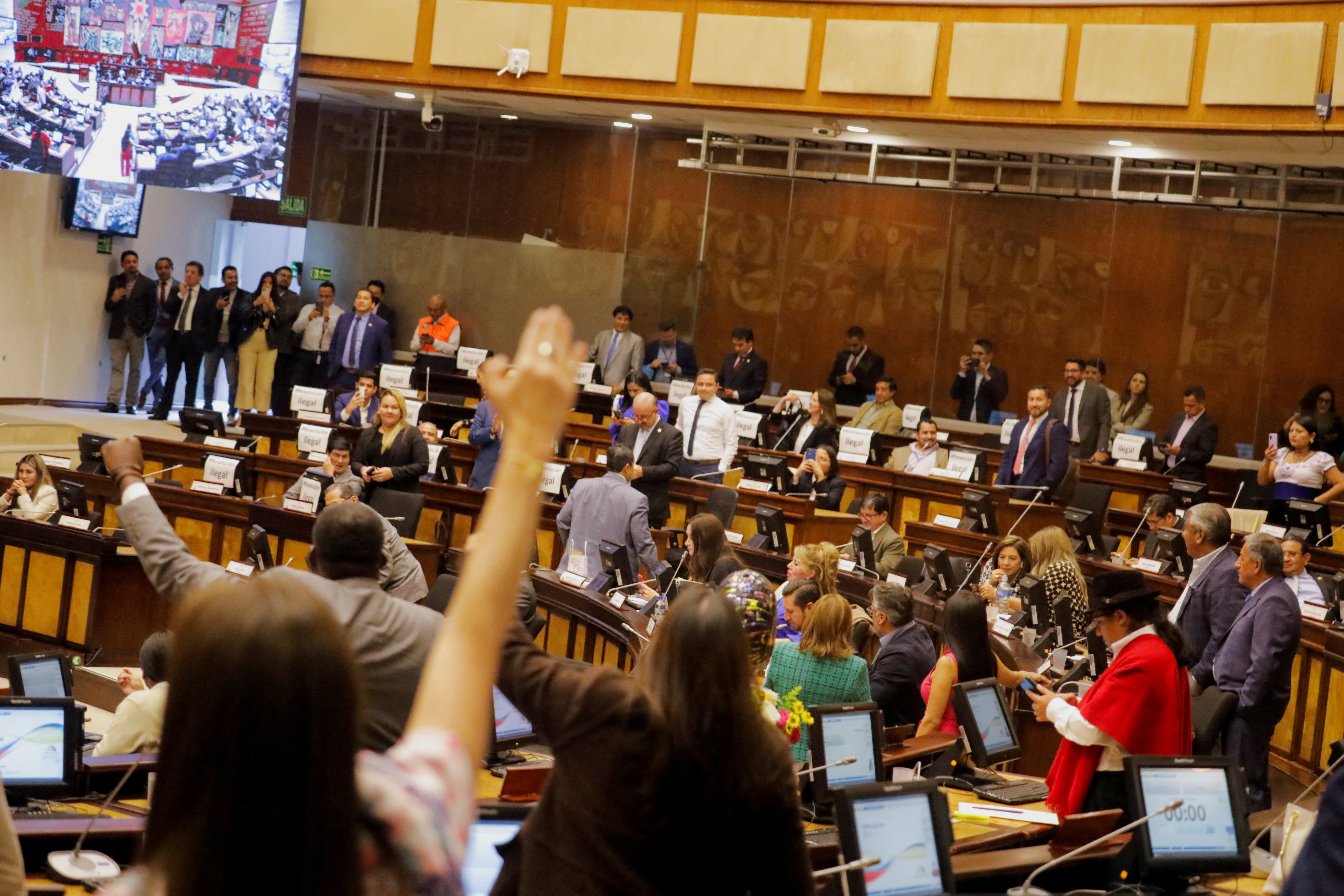 Session to vote on whether to proceed with an impeachment process against Ecuador's President Lasso, in Quito