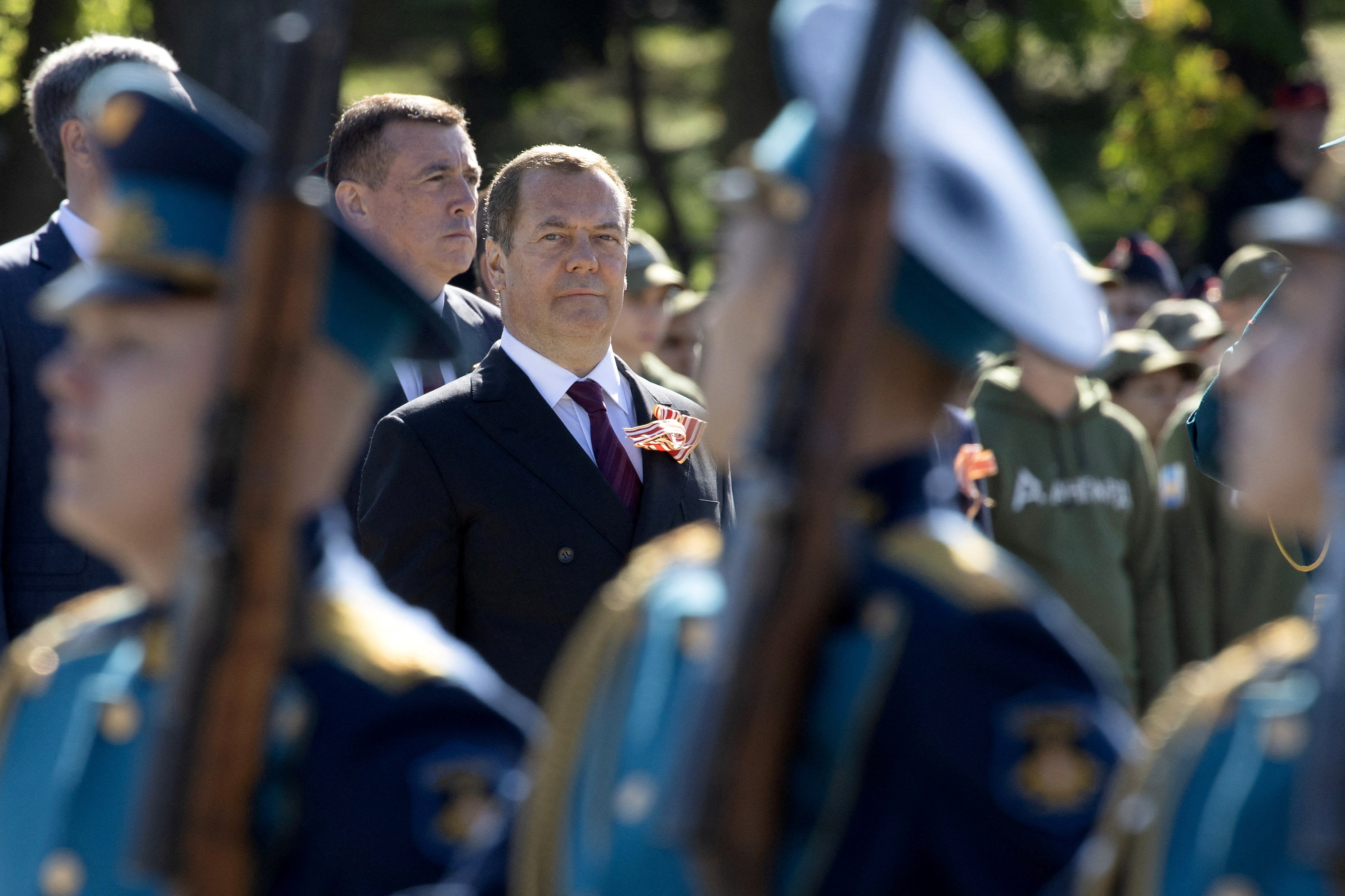 Deputy head of Russia's Security Council Medvedev marks WW2 victory over Japan