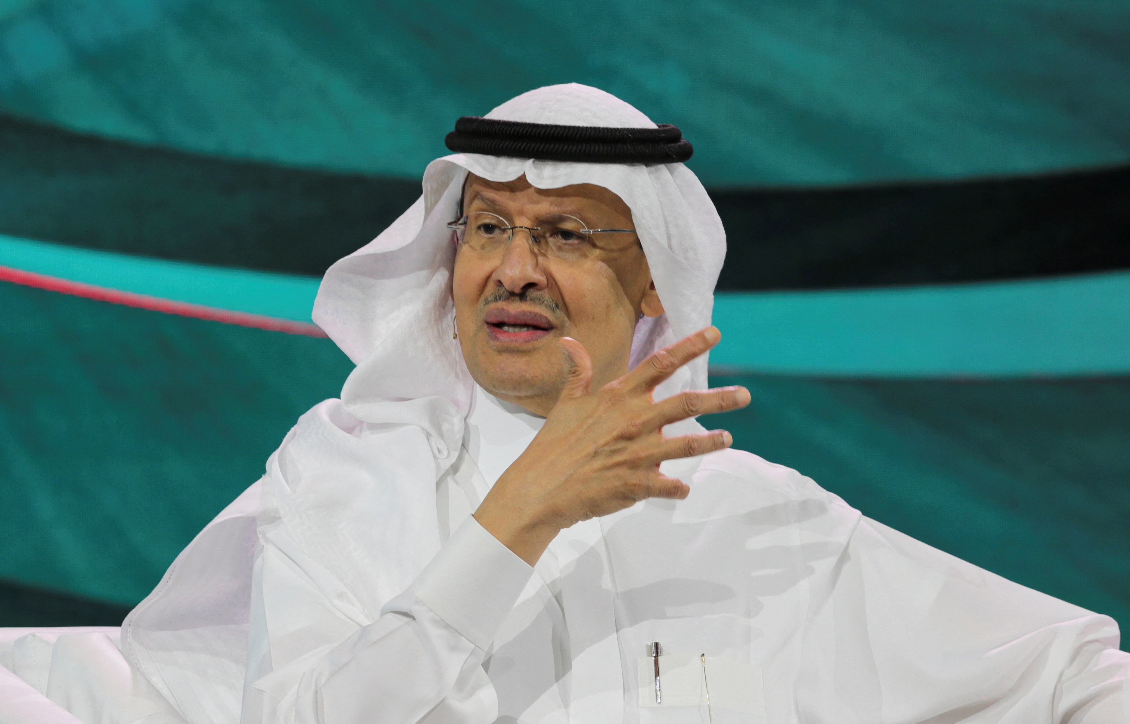 Saudi Arabia's Minister of Energy Prince Abdulaziz bin Salman Al-Saud speaks during 10th Arab-China Business Conference in Riyadh, Saudi Arabia
