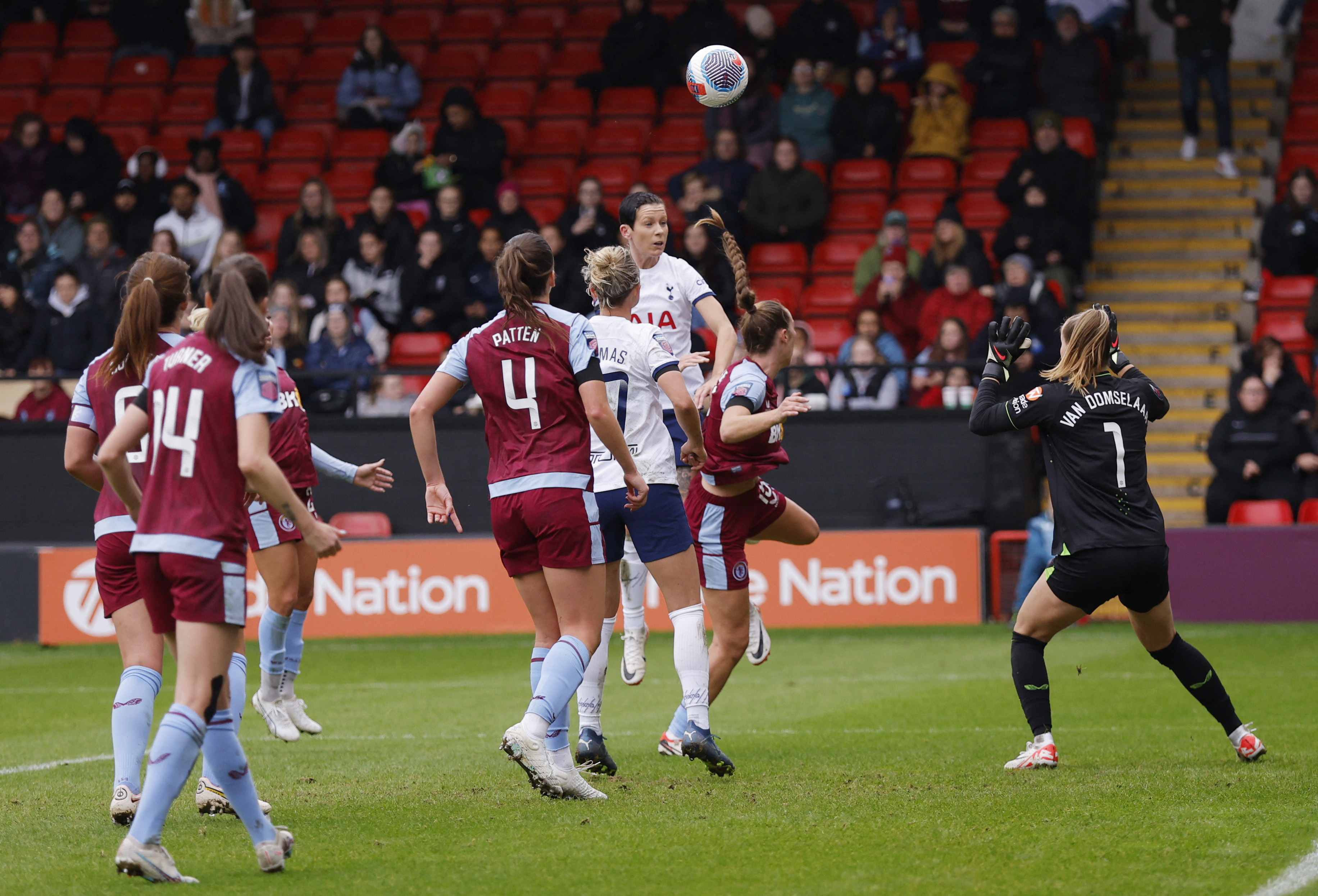 Football: Soccer-Thomas hat-trick sends Spurs top of WSL after 4-2 win over Aston  Villa