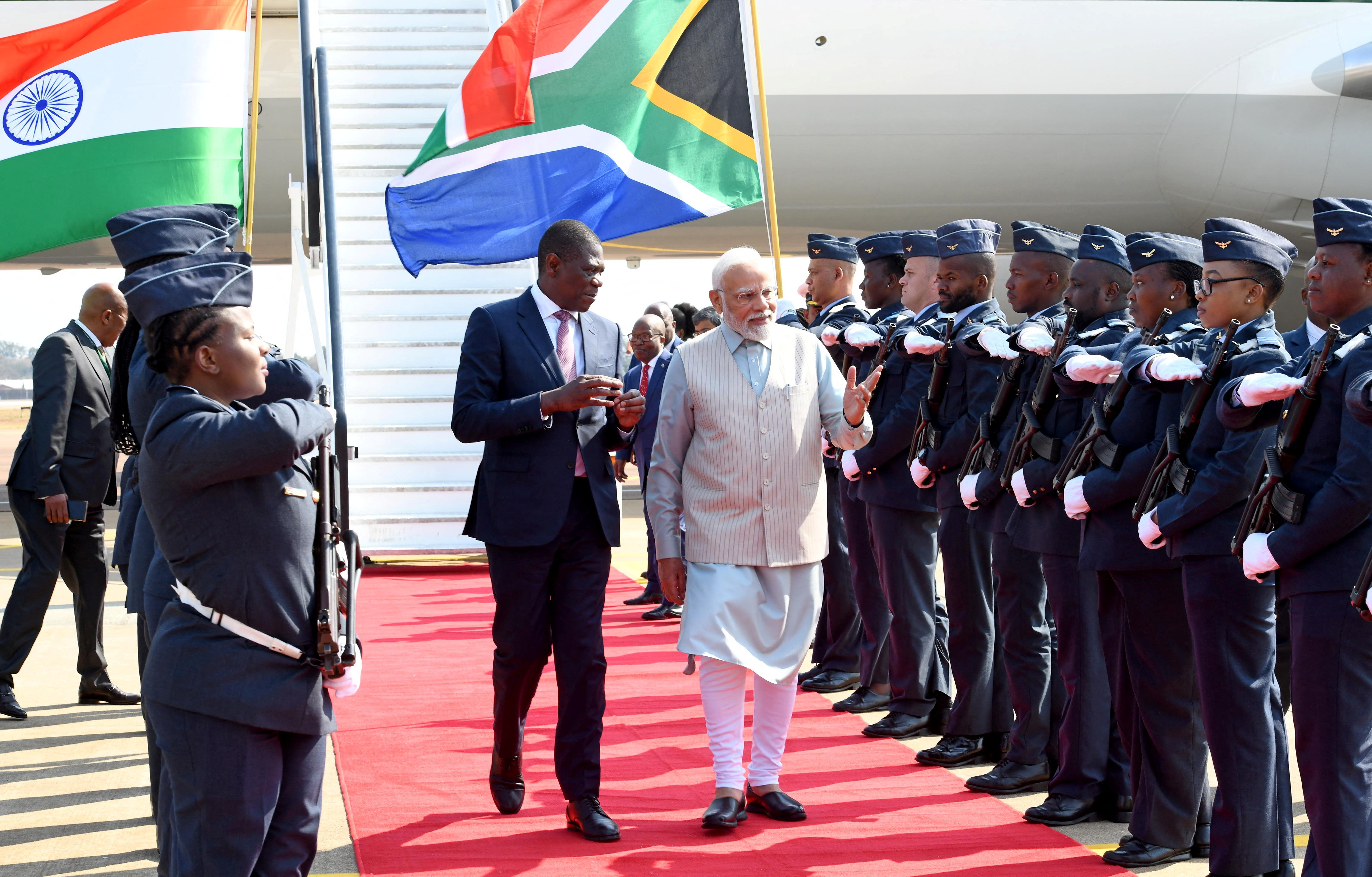India's Prime Minister Narendra Modi arrives for the XV BRICS Summit