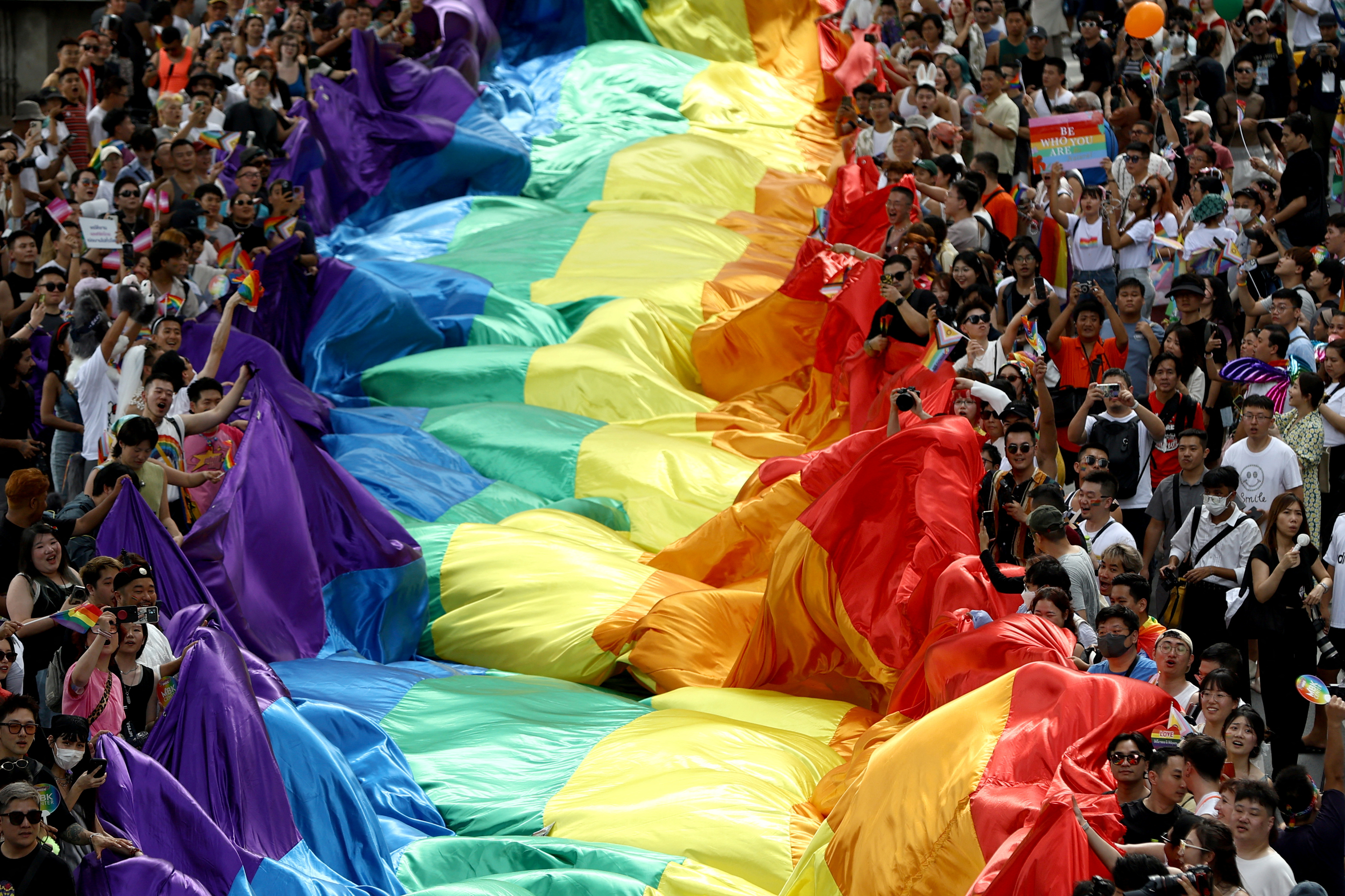 Annual LGBTQ Pride parade in Bangkok