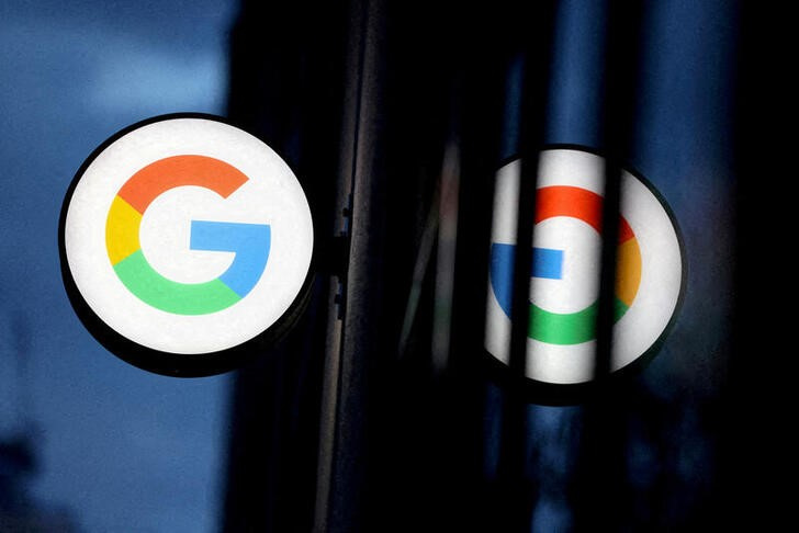 The logo for Google LLC is seen at the Google Store Chelsea in Manhattan, New York City, U.S.